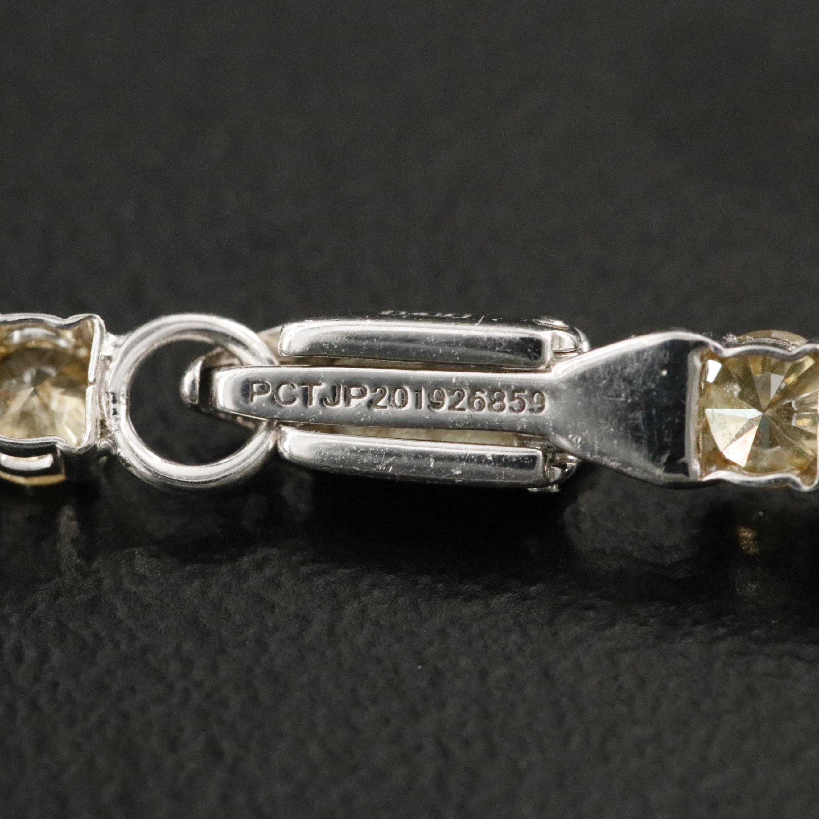 14K 5.00 CTW Fancy Diamond Line Bracelet with IGI Report