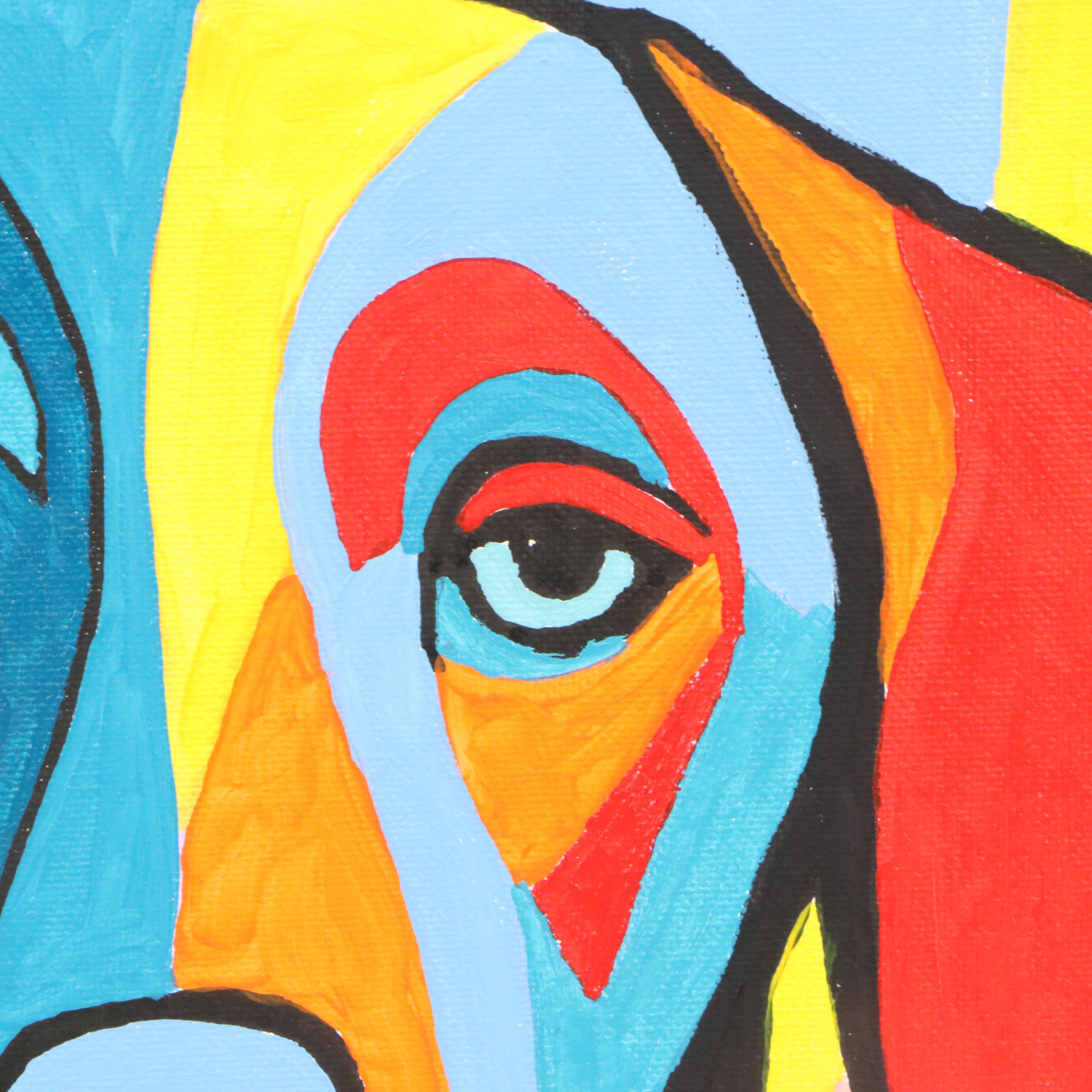 deSanto Acrylic Painting "Echohound," 2025