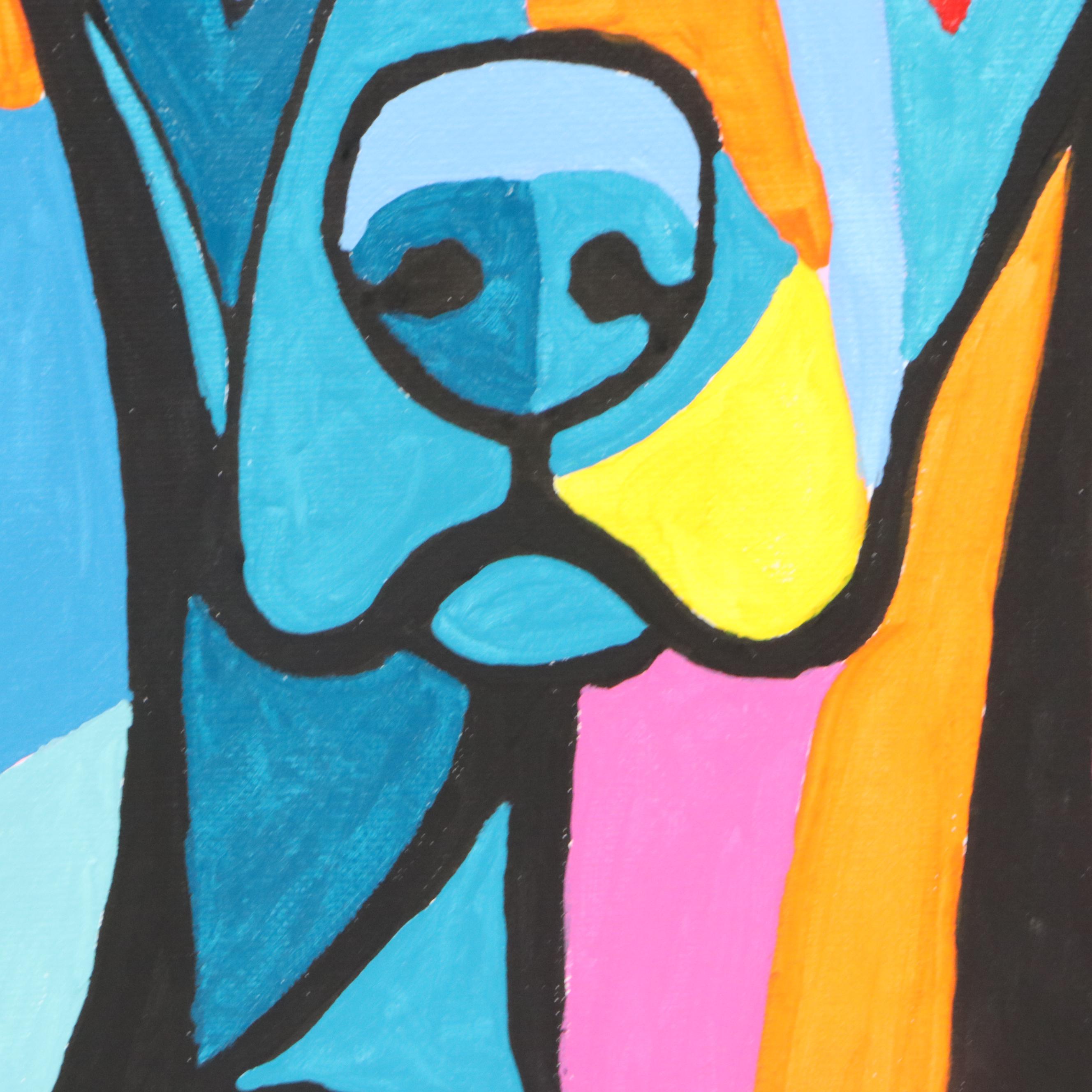 deSanto Acrylic Painting "Echohound," 2025