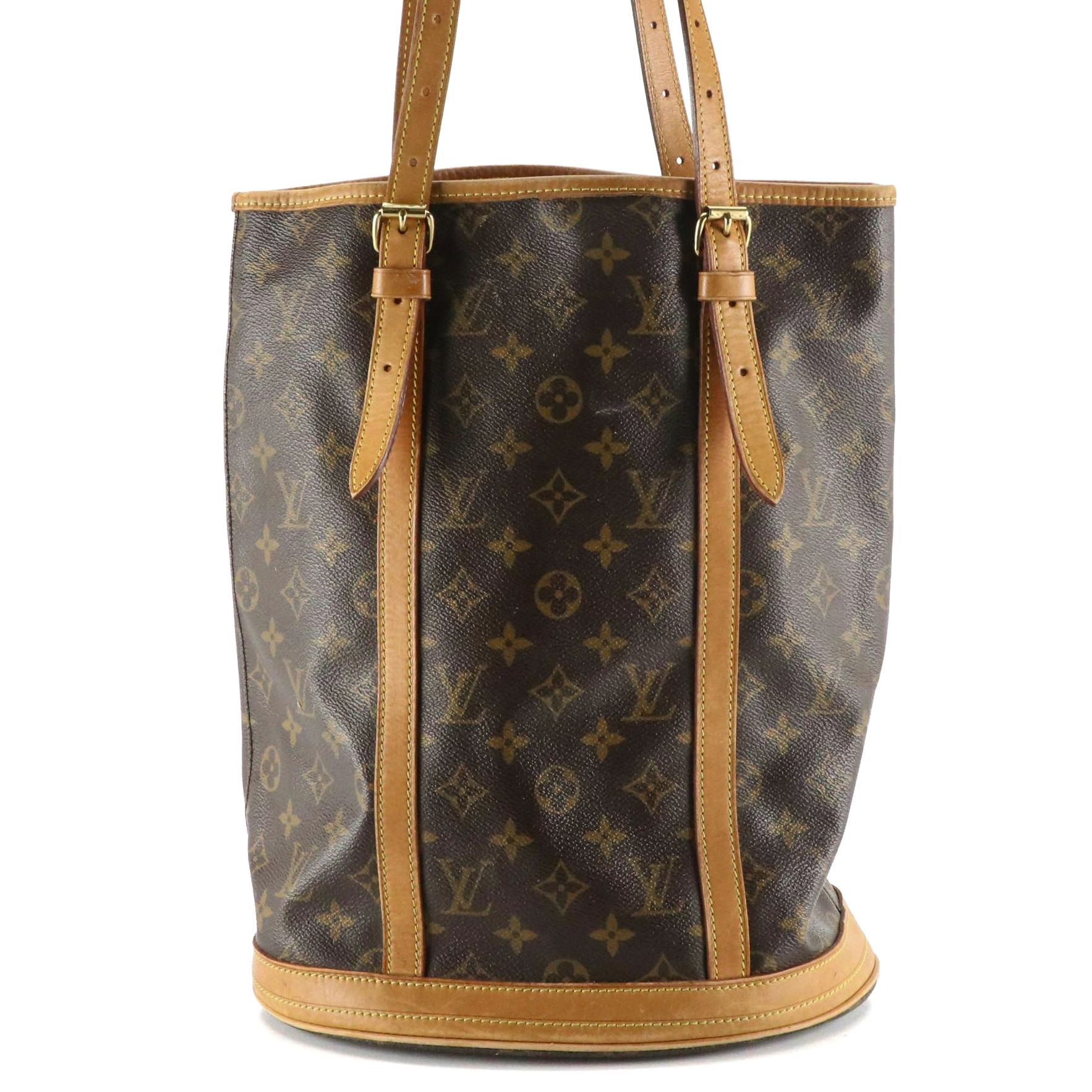 Louis Vuitton Bucket Bag GM with Pouch in Monogram Canvas and Vachetta Leather