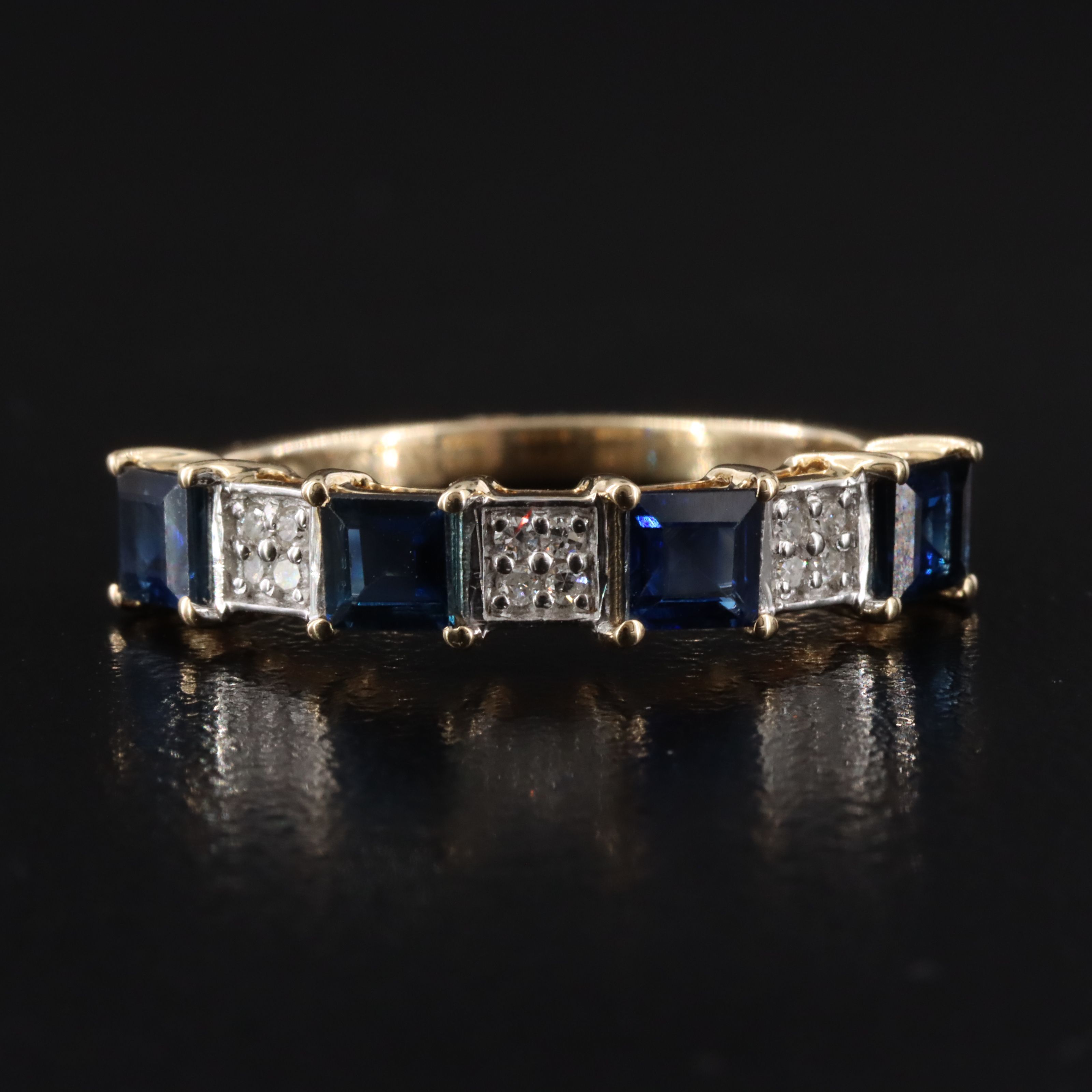 14K Sapphire and Diamond Ring