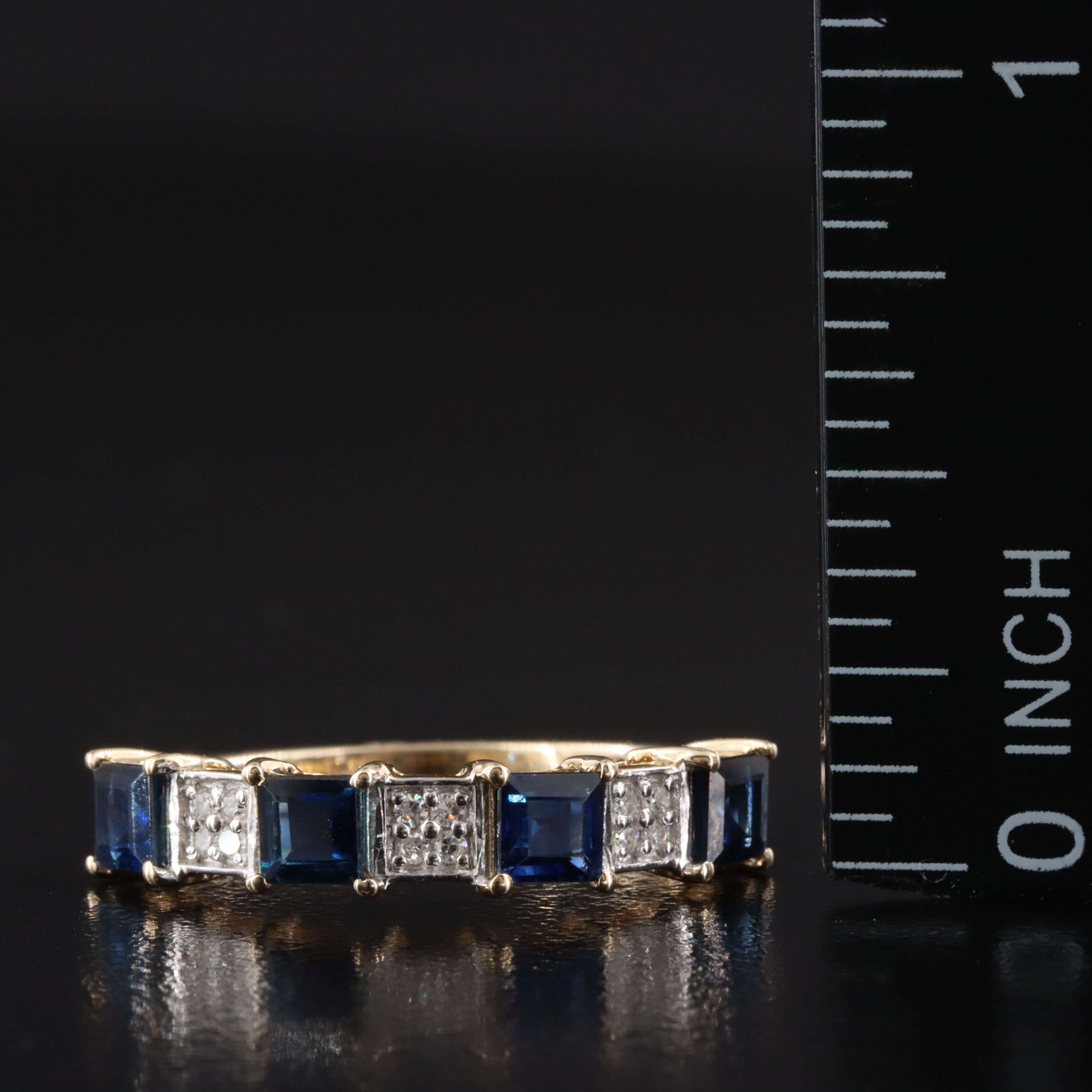 14K Sapphire and Diamond Ring