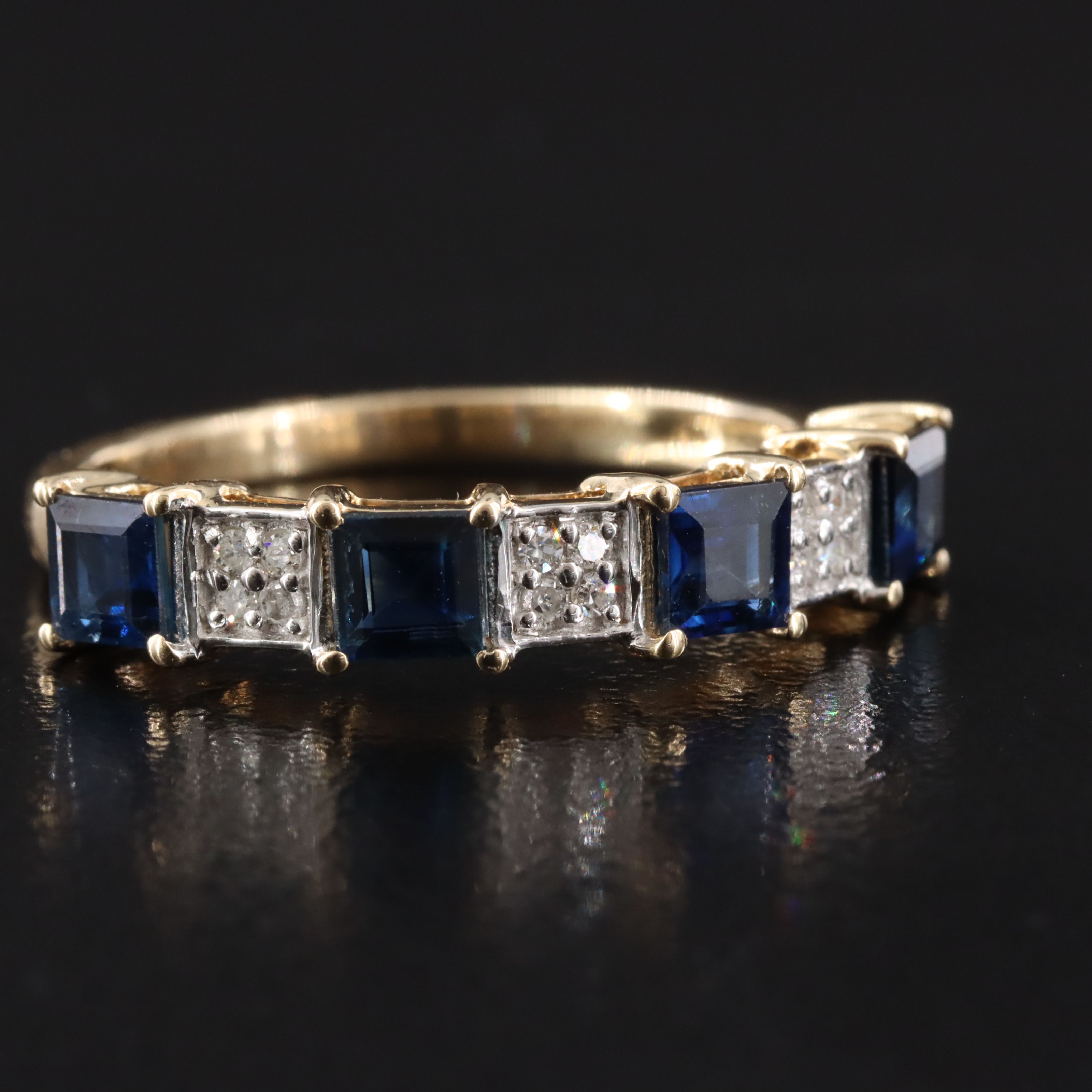 14K Sapphire and Diamond Ring