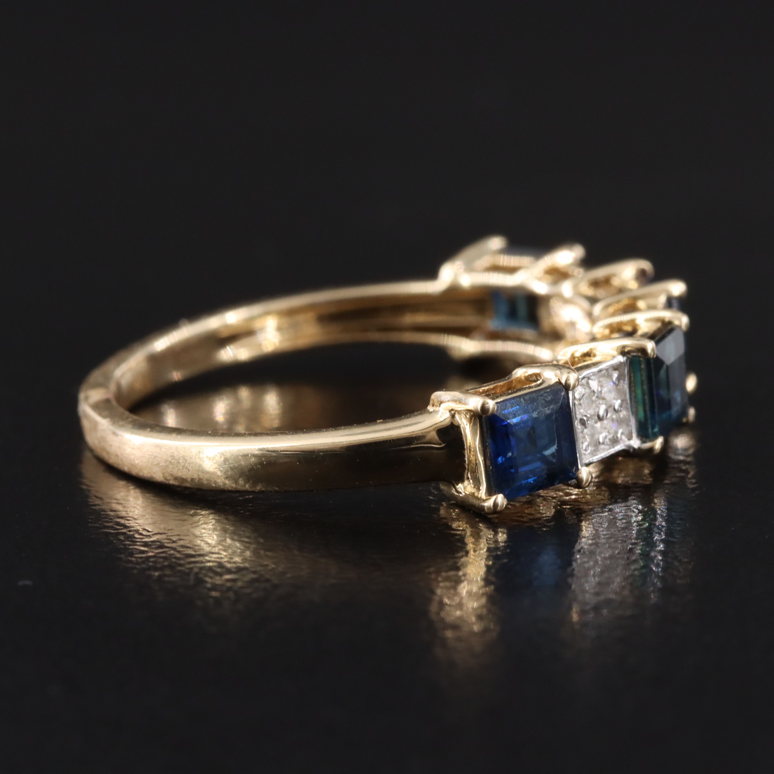 14K Sapphire and Diamond Ring