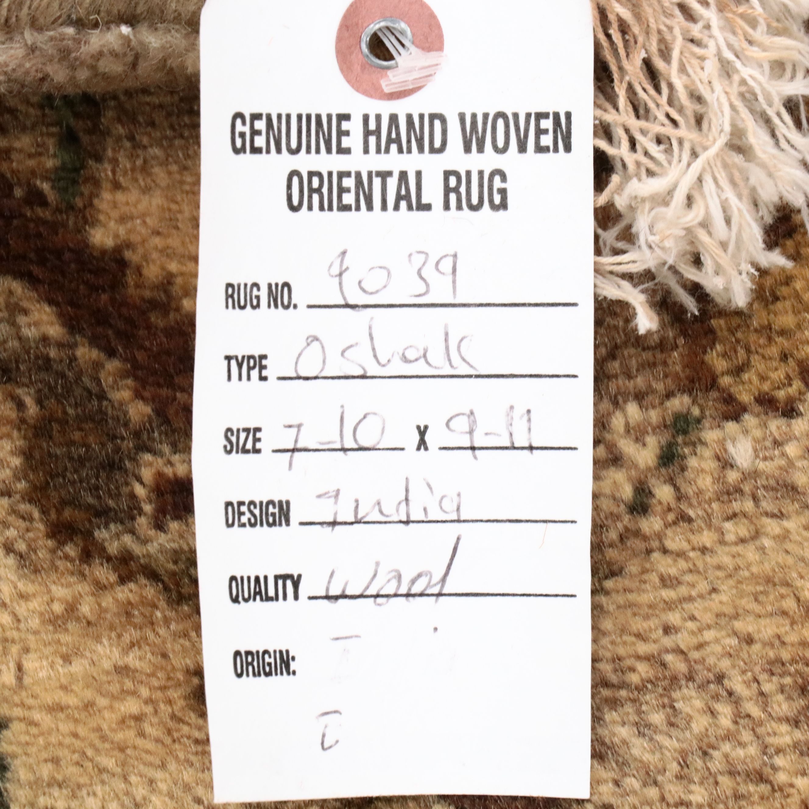 7'8 x 10'3 Hand-Knotted Turkish Oushak Area Rug