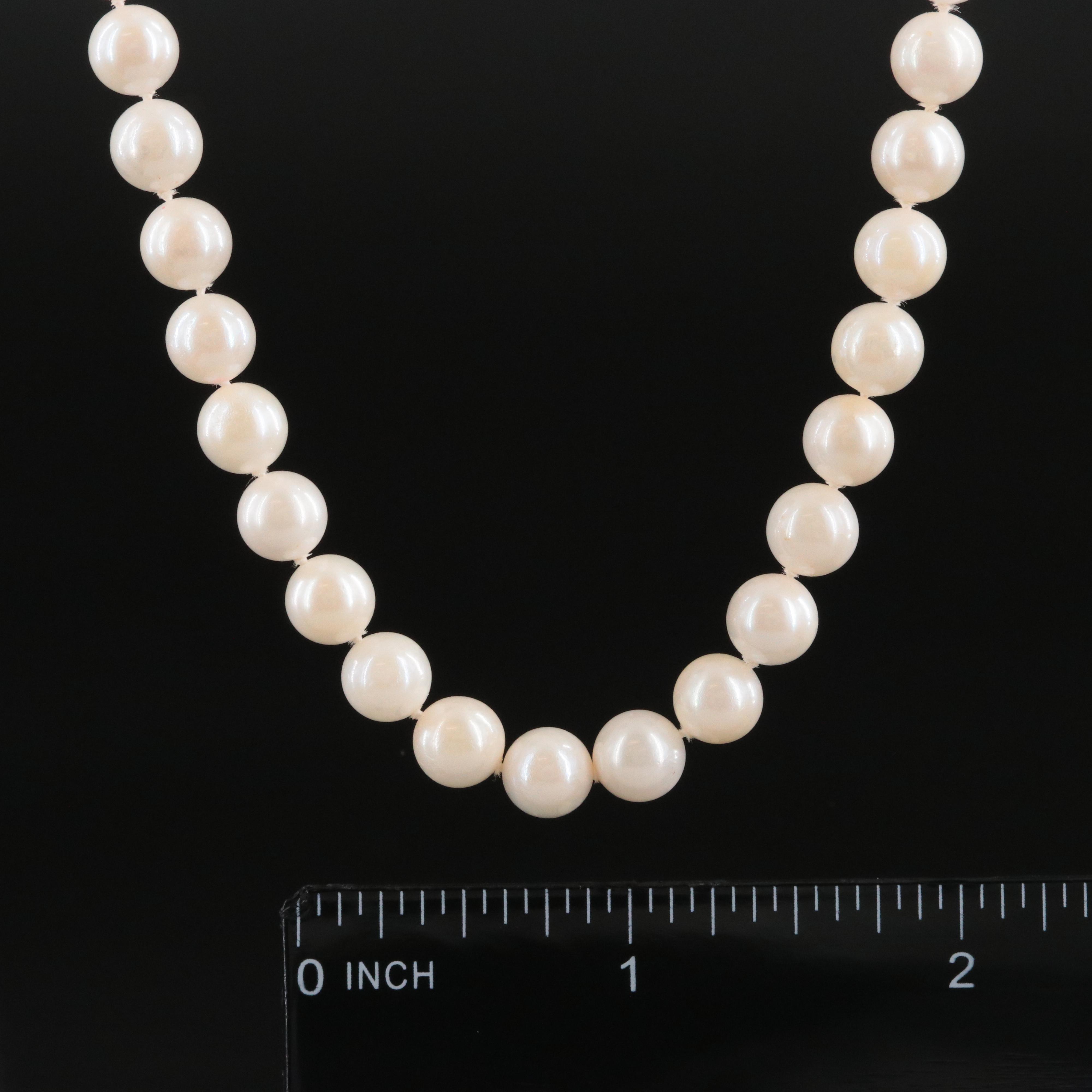 Pearl Necklace with 14K Clasp