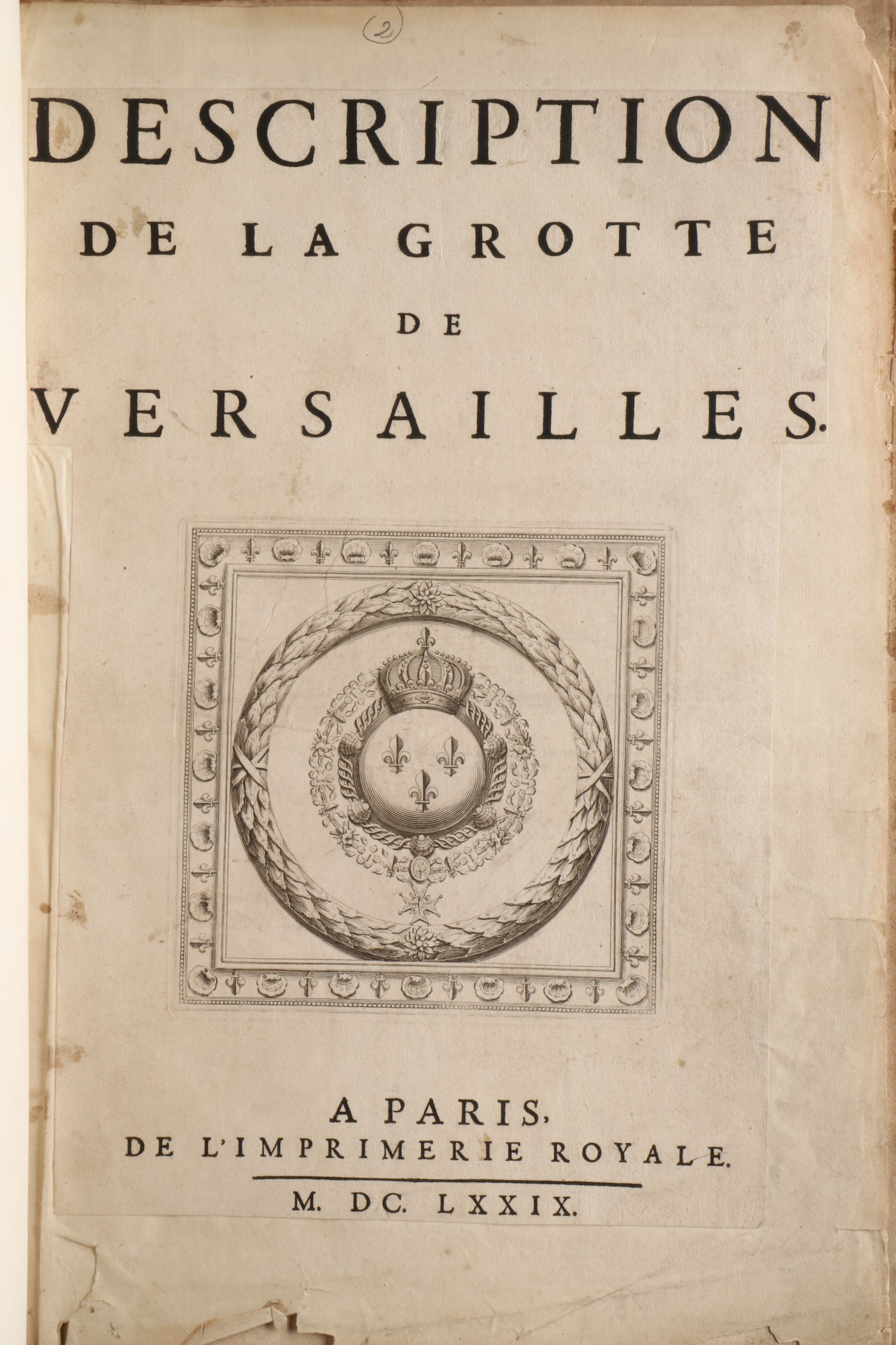 "Description de la grotte de Versailles" Folio by André Félibien, 1679