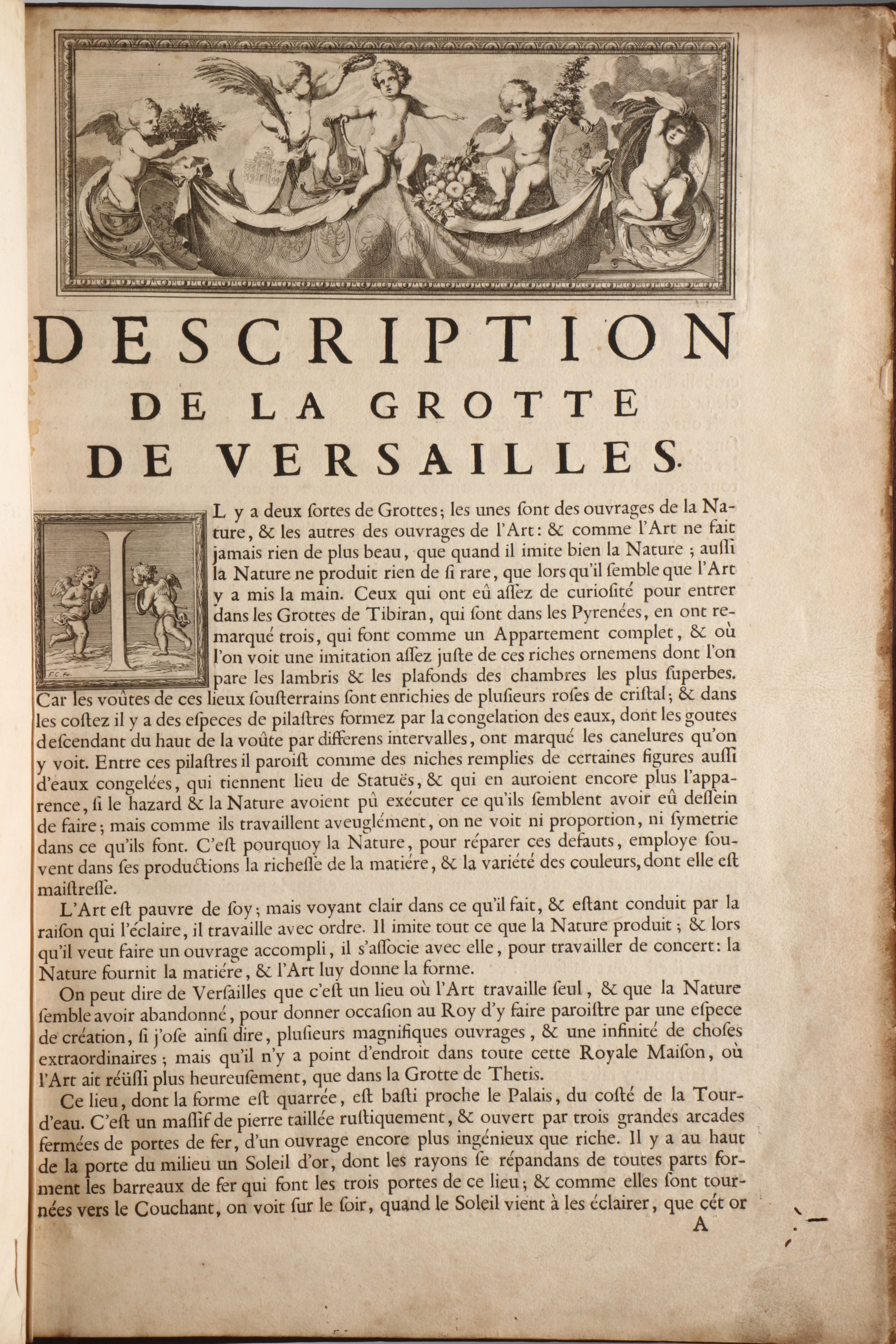 "Description de la grotte de Versailles" Folio by André Félibien, 1679