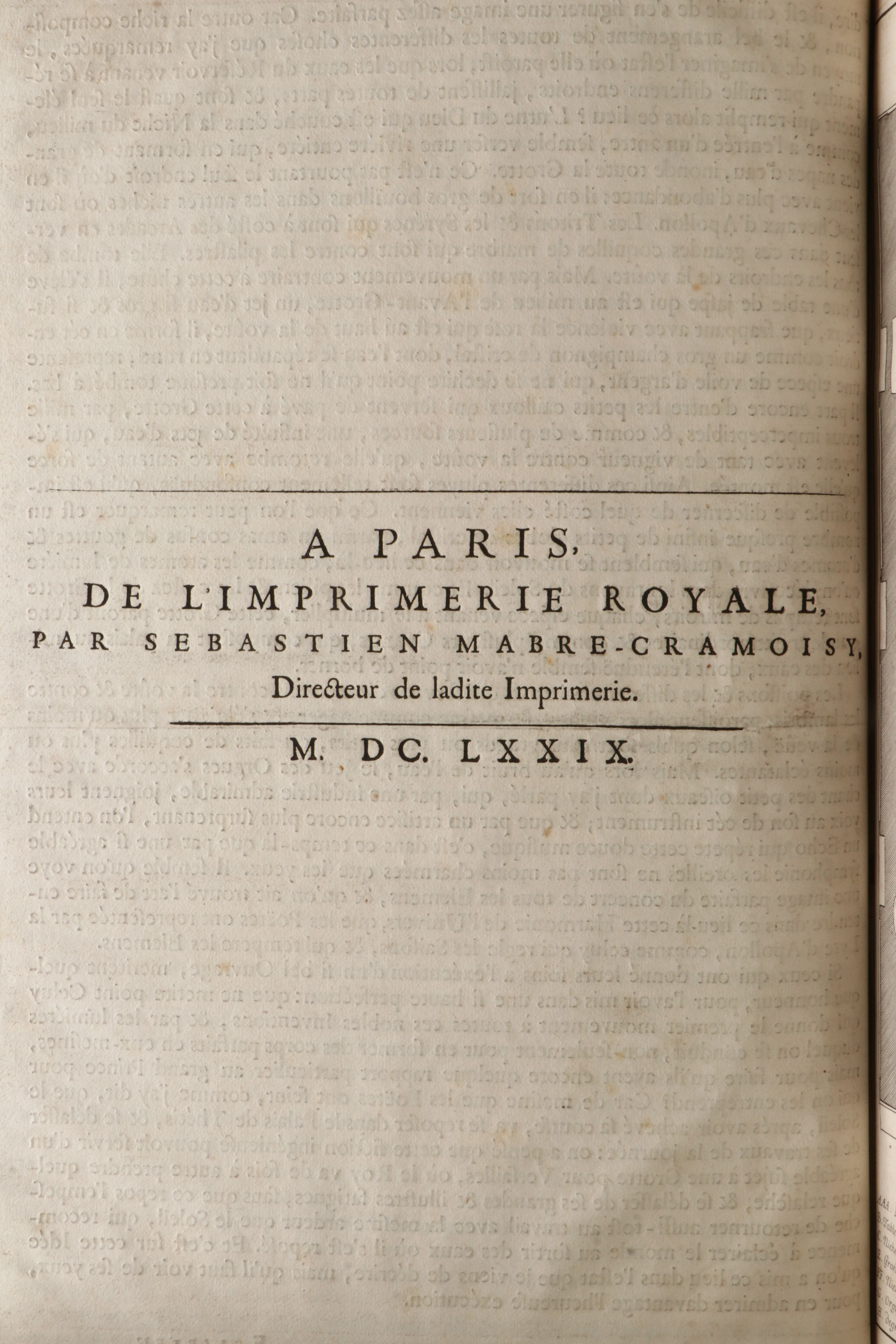 "Description de la grotte de Versailles" Folio by André Félibien, 1679