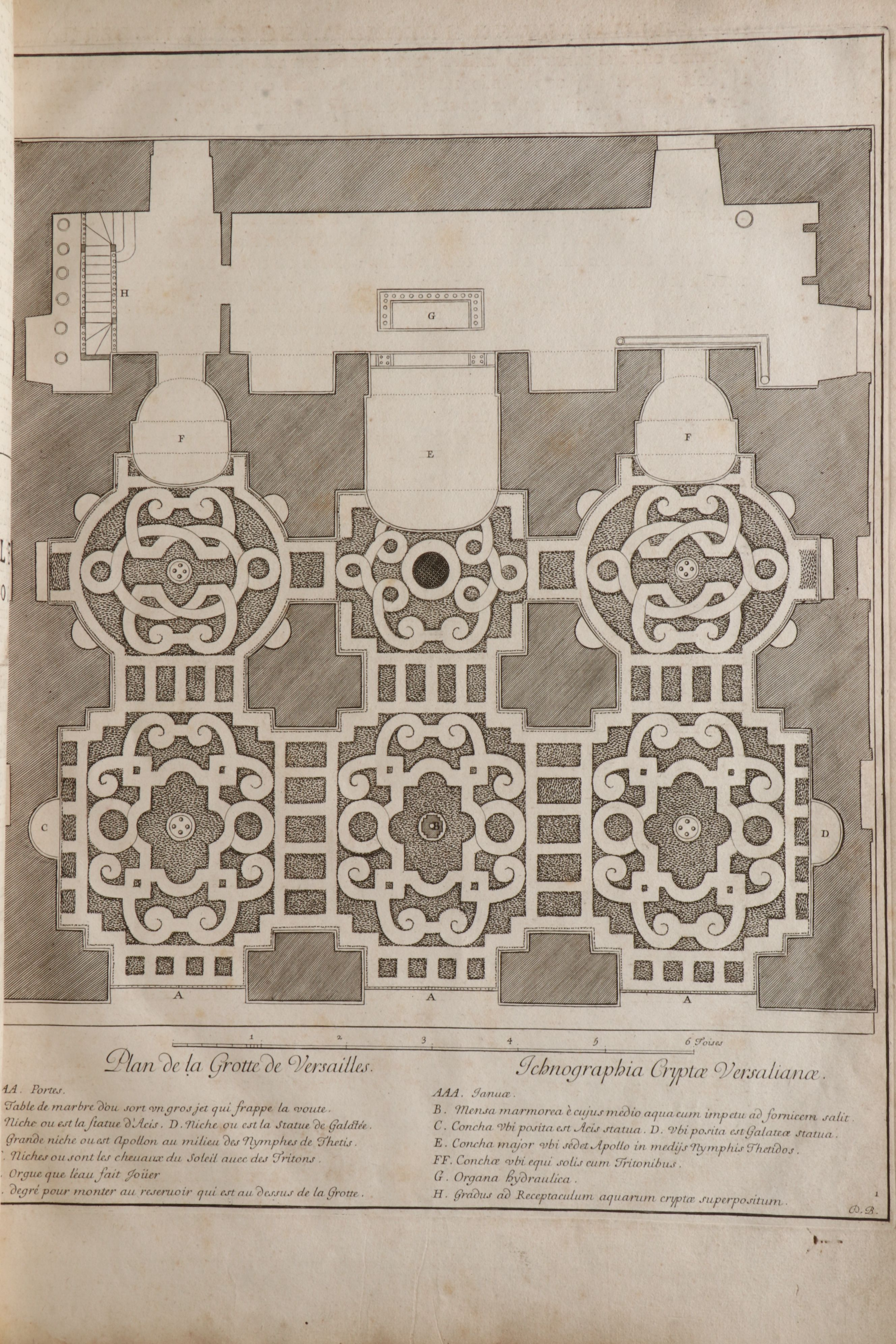 "Description de la grotte de Versailles" Folio by André Félibien, 1679