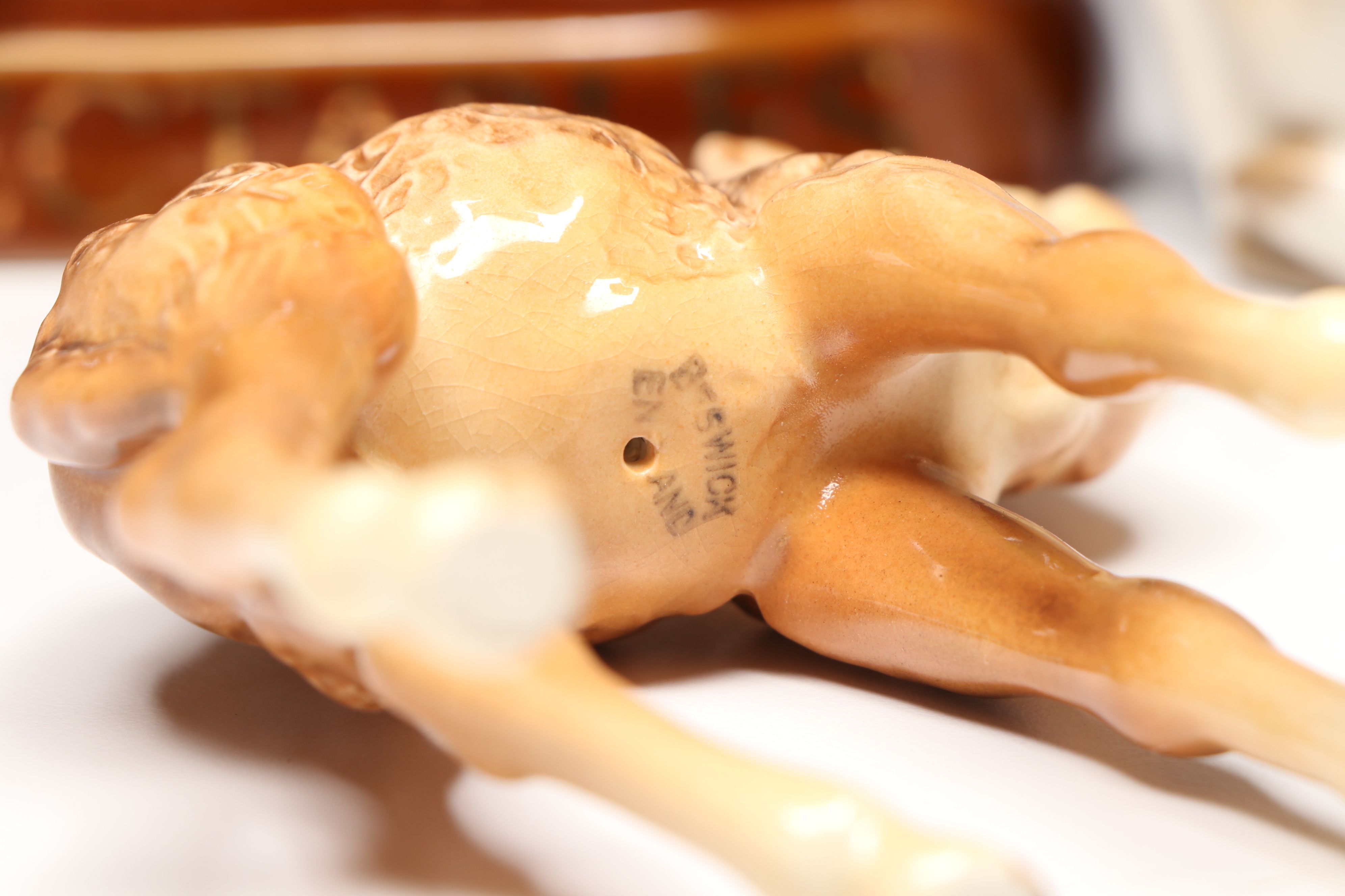 Lomonosov Porcelain Raccoon with Beswick Decanters and More Figurines