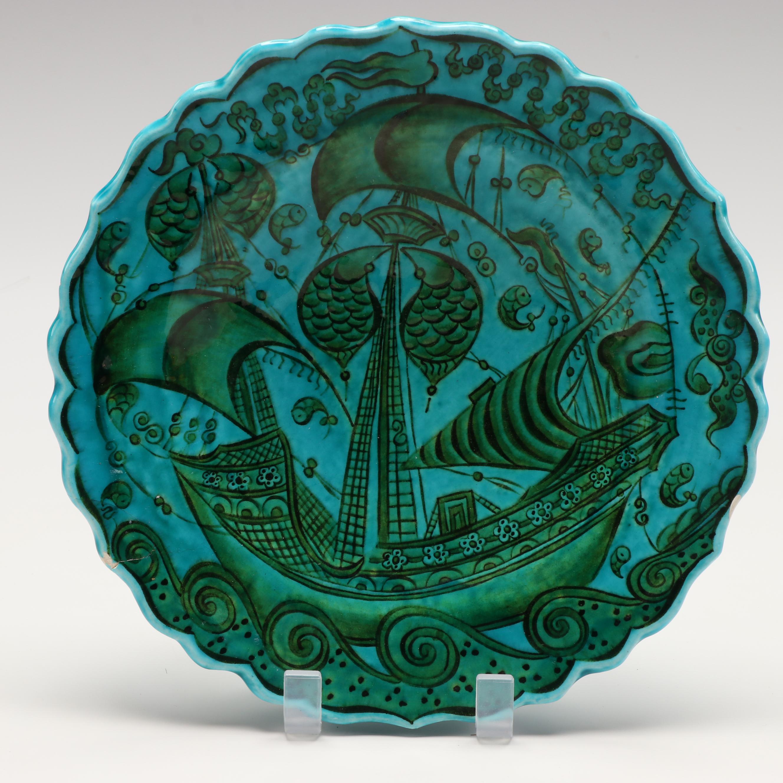 Turkish and Tunisian Hand-Painted Ceramic Wall Plates