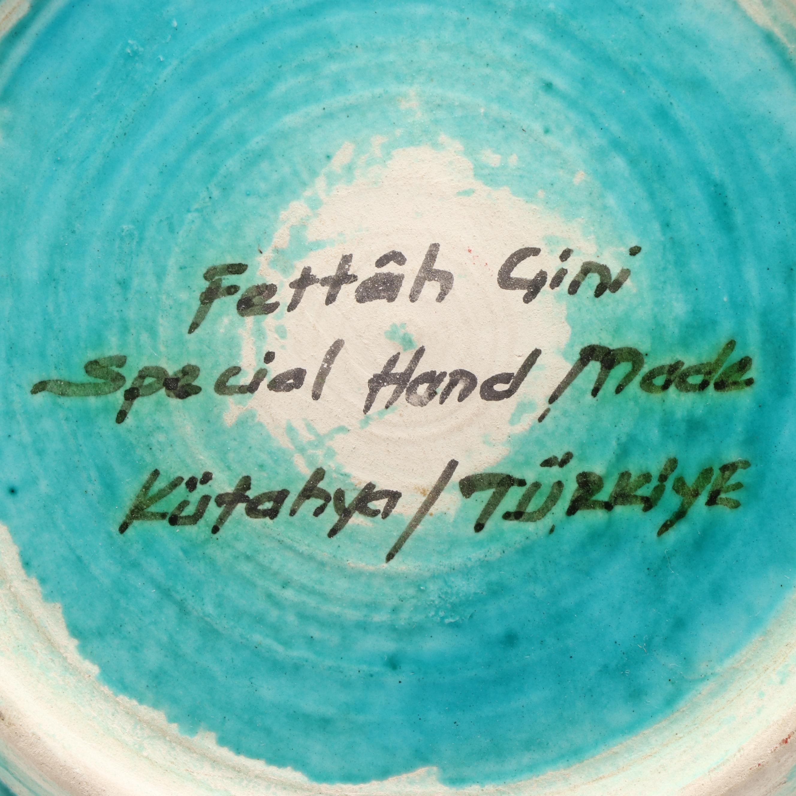 Turkish and Tunisian Hand-Painted Ceramic Wall Plates