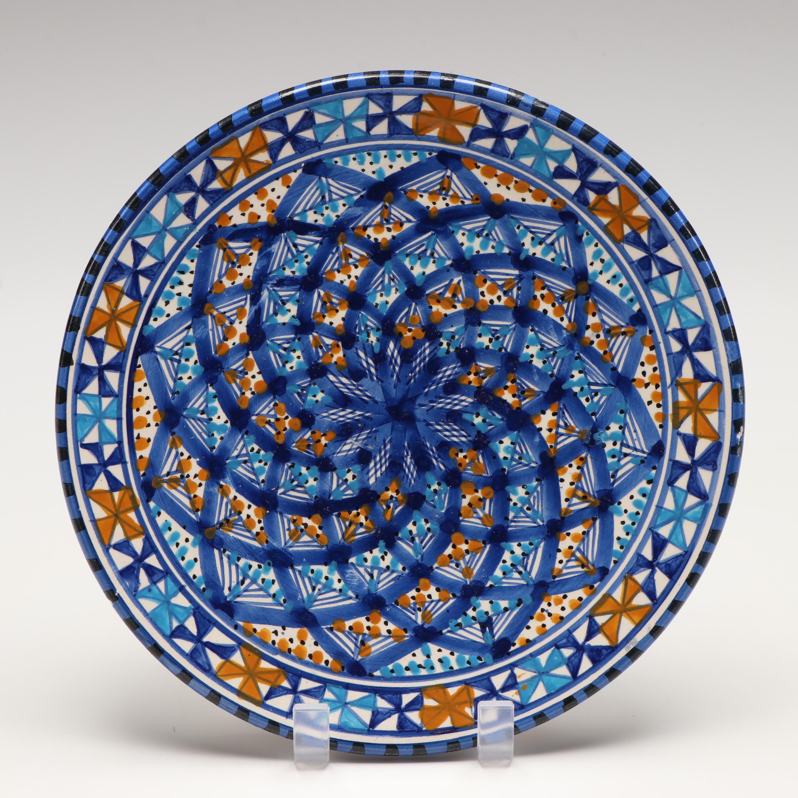 Turkish and Tunisian Hand-Painted Ceramic Wall Plates