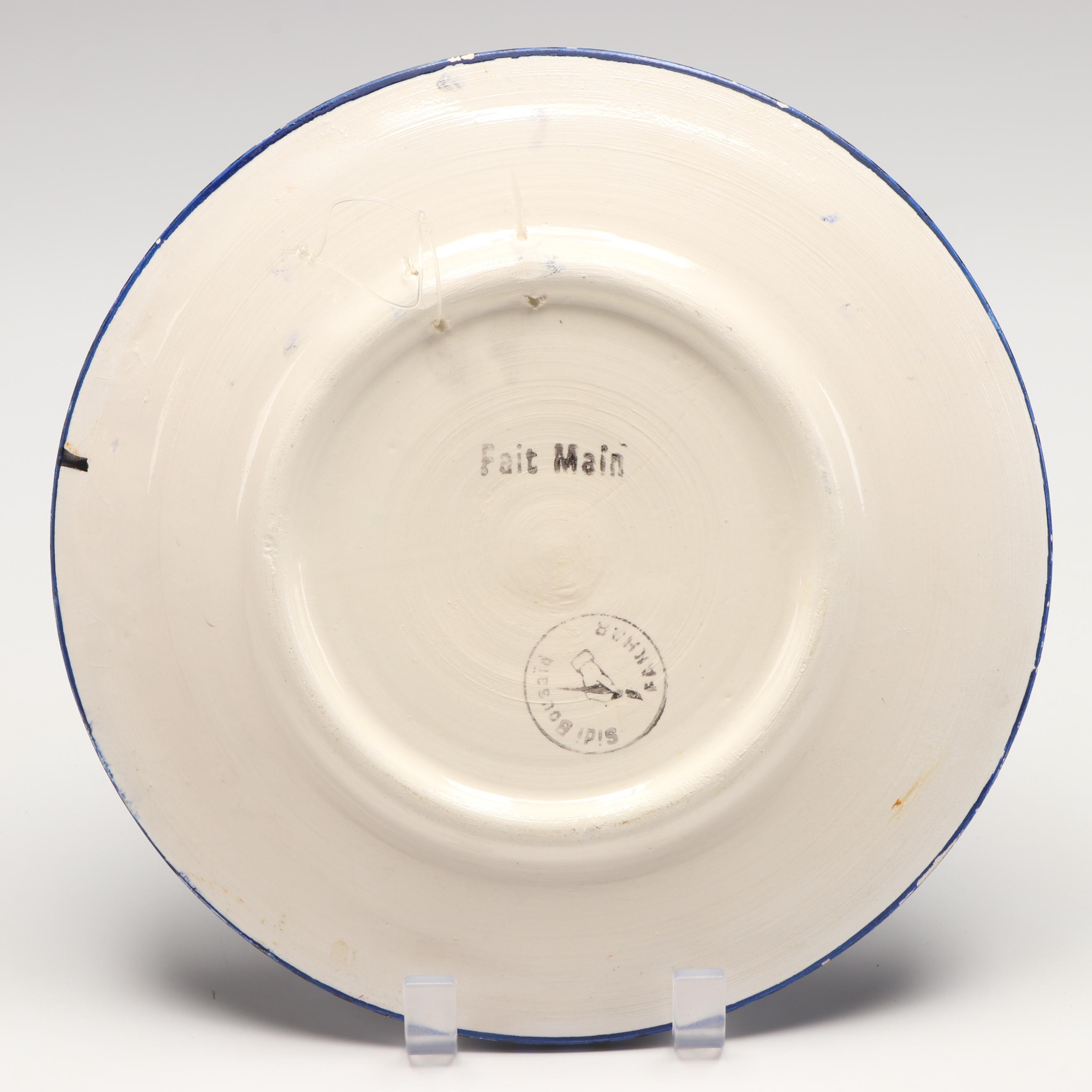 Turkish and Tunisian Hand-Painted Ceramic Wall Plates