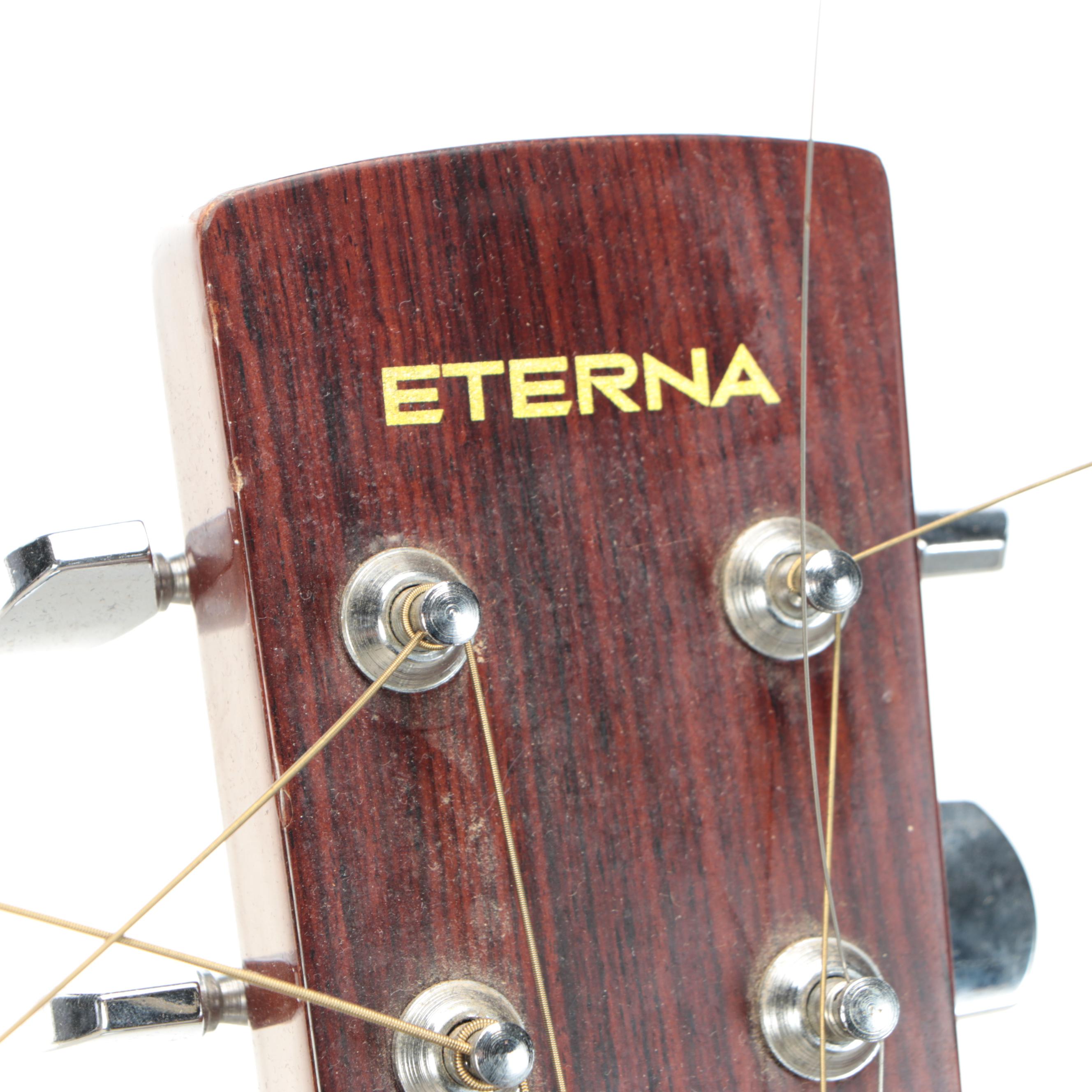 Eterna EF-21 Spruce Top Acoustic Guitar with Tolex Case, Late 20th Century