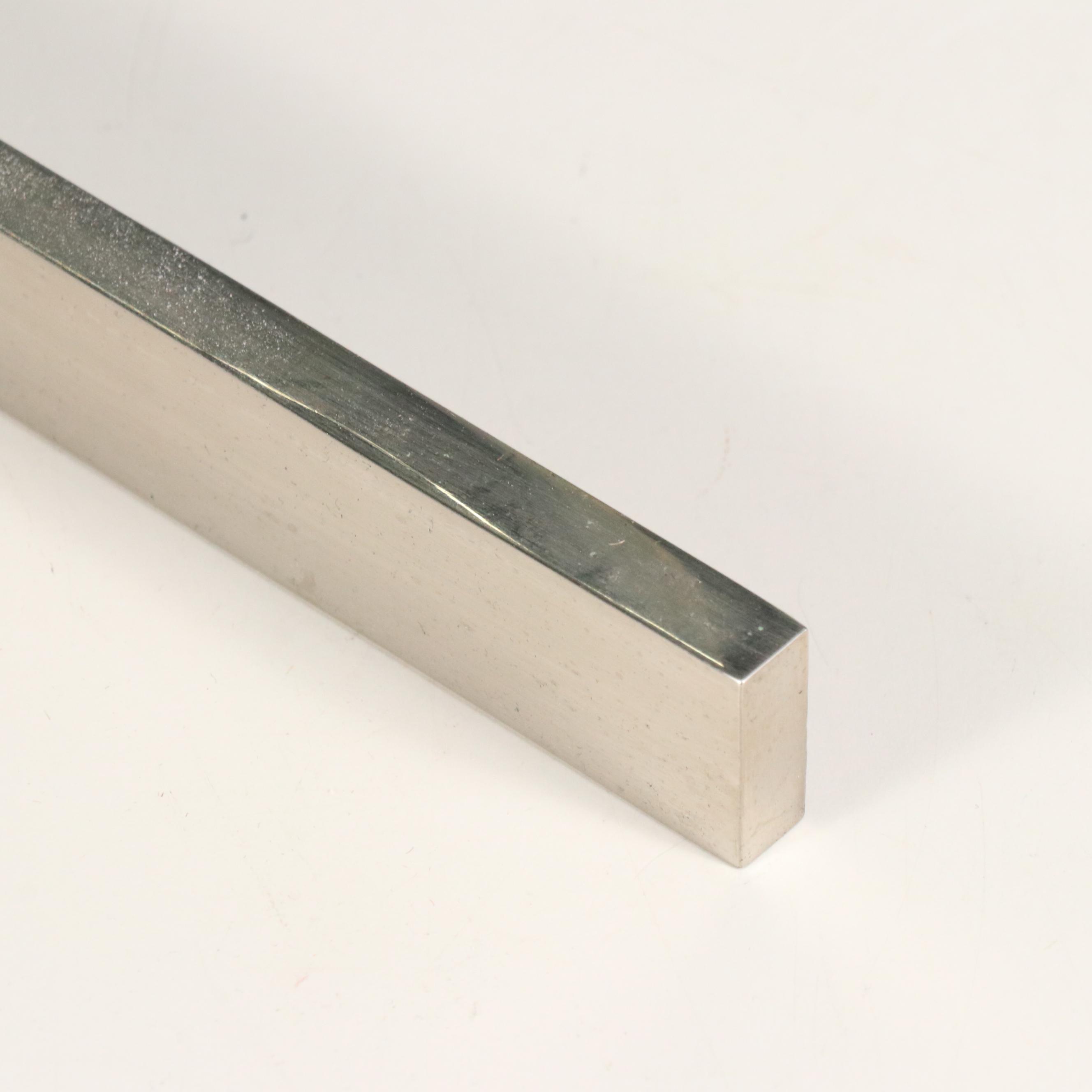 Mid Century Modern Chrome and Black Enamel Side Table with Smoked Glass Top