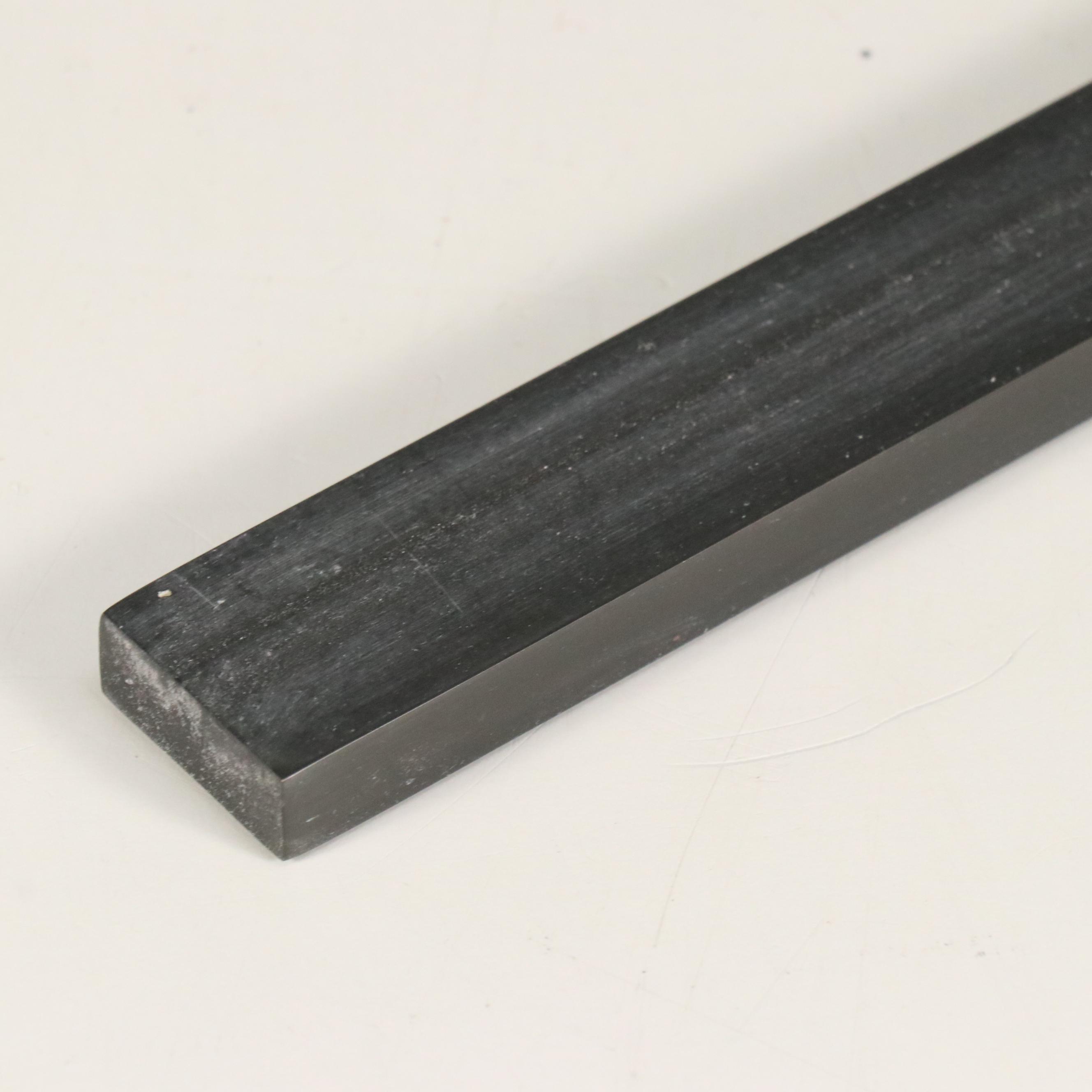 Mid Century Modern Chrome and Black Enamel Side Table with Smoked Glass Top