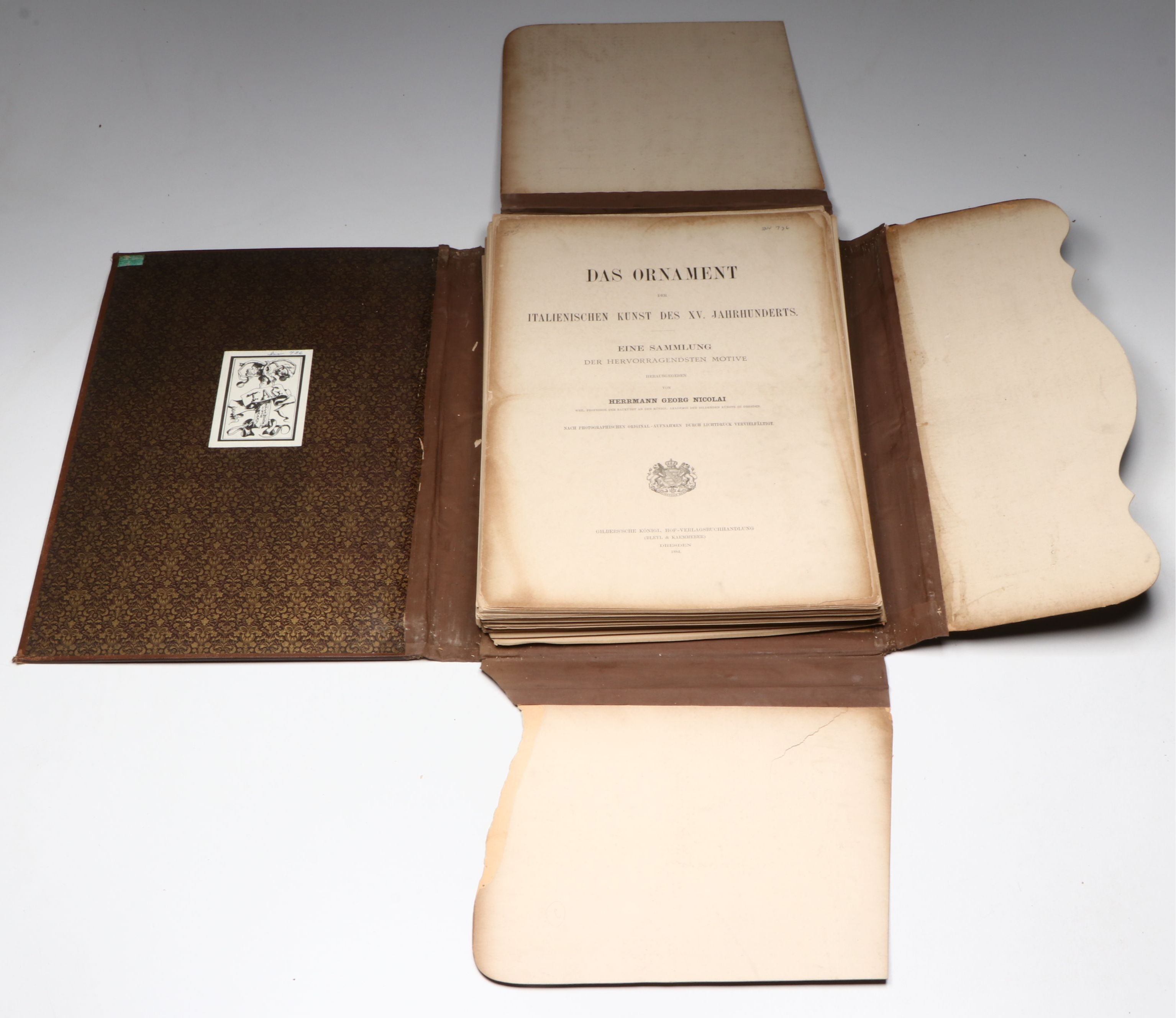 "Das Ornament der italienischen Kunst des XV. Jahrhunderts" Folio, 1882