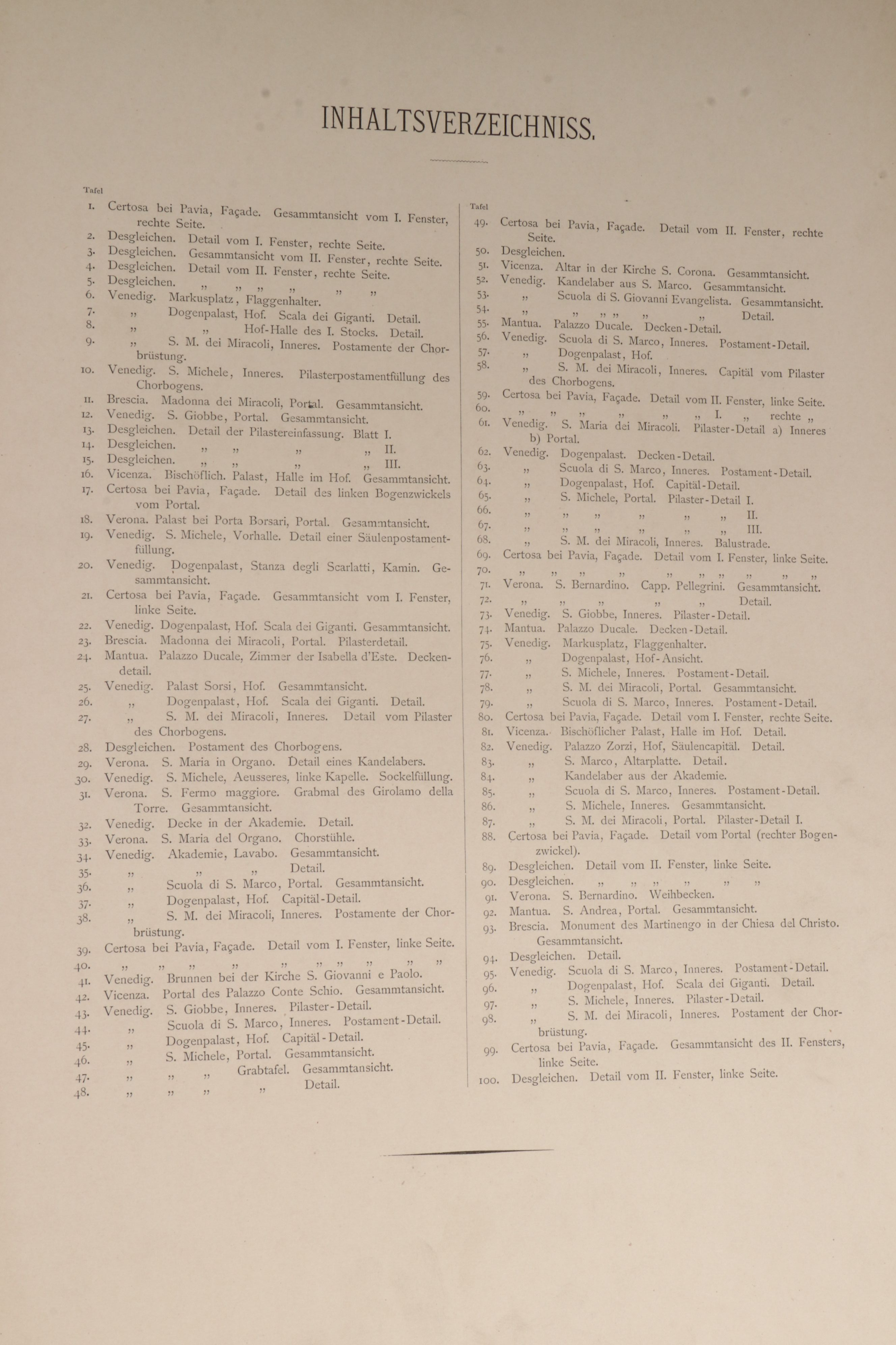 "Das Ornament der italienischen Kunst des XV. Jahrhunderts" Folio, 1882