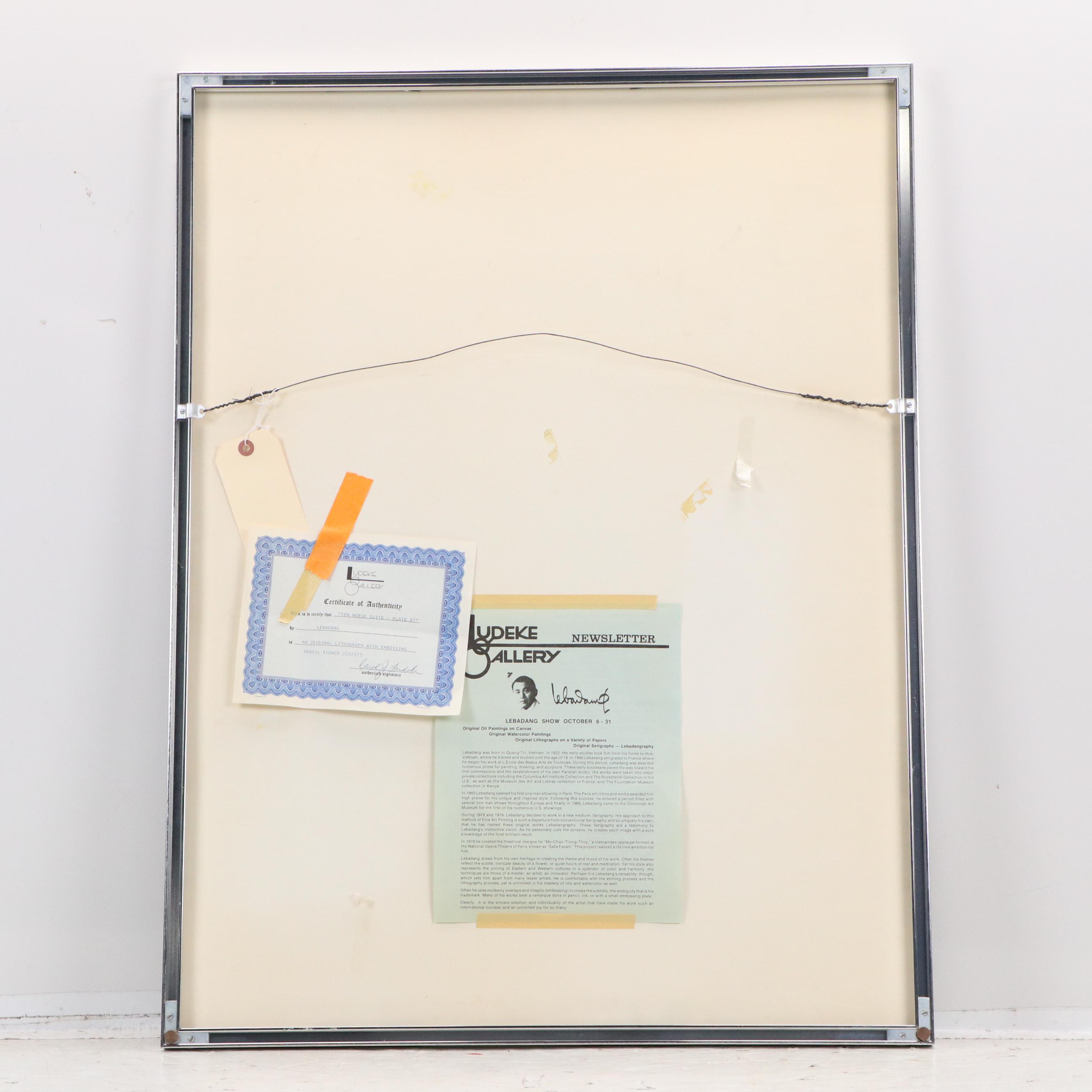 Hoi Lebadang Embossed Color Lithograph "Ten House Suite - Plate 7"