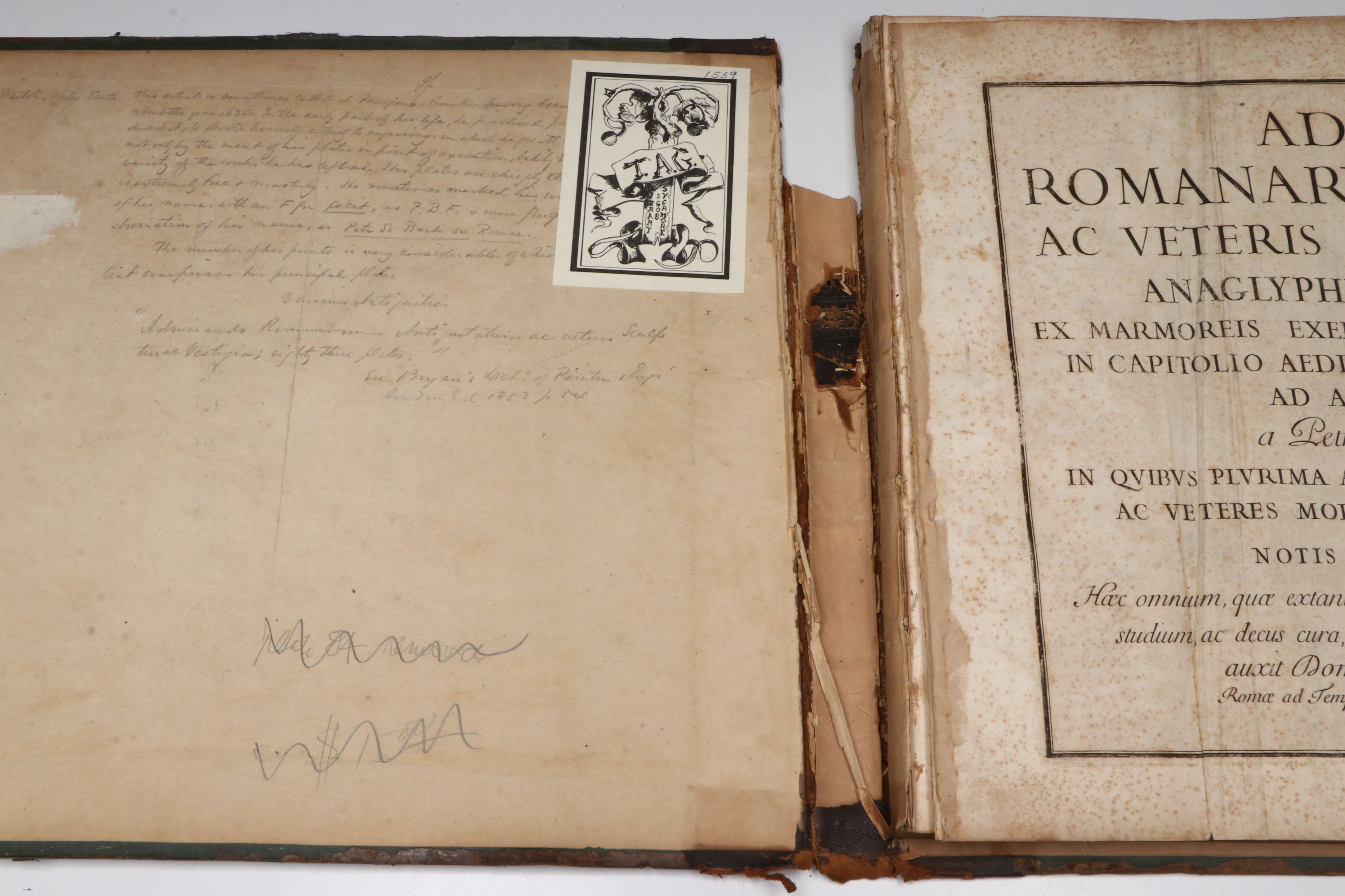 "Admiranda Romanarum antiquitatum ac veteris sculpturae vestigia" Folio, 1693