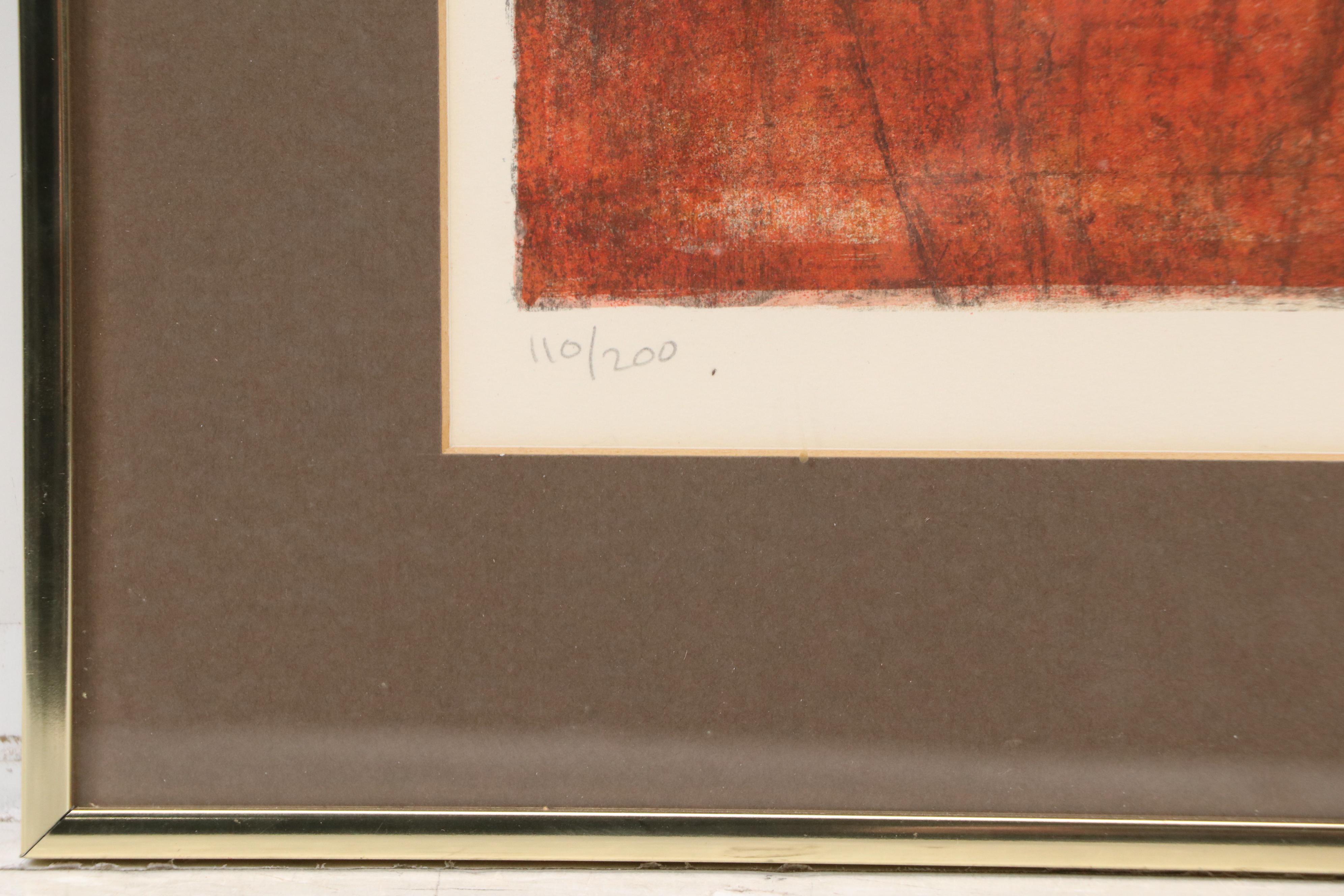 Graciela Rodo Boulanger Color Lithograph "Tennis," Late 20th Century