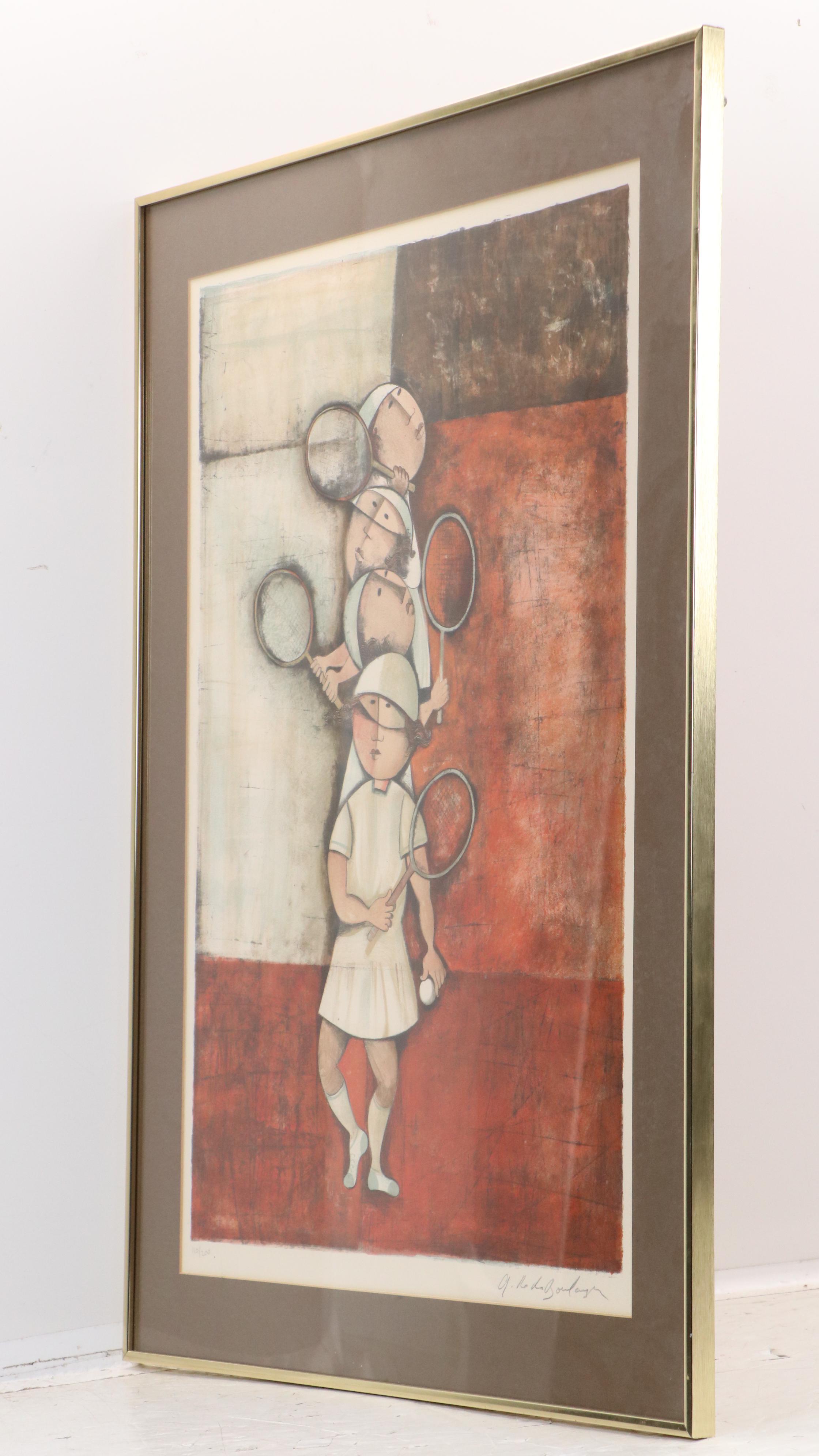 Graciela Rodo Boulanger Color Lithograph "Tennis," Late 20th Century