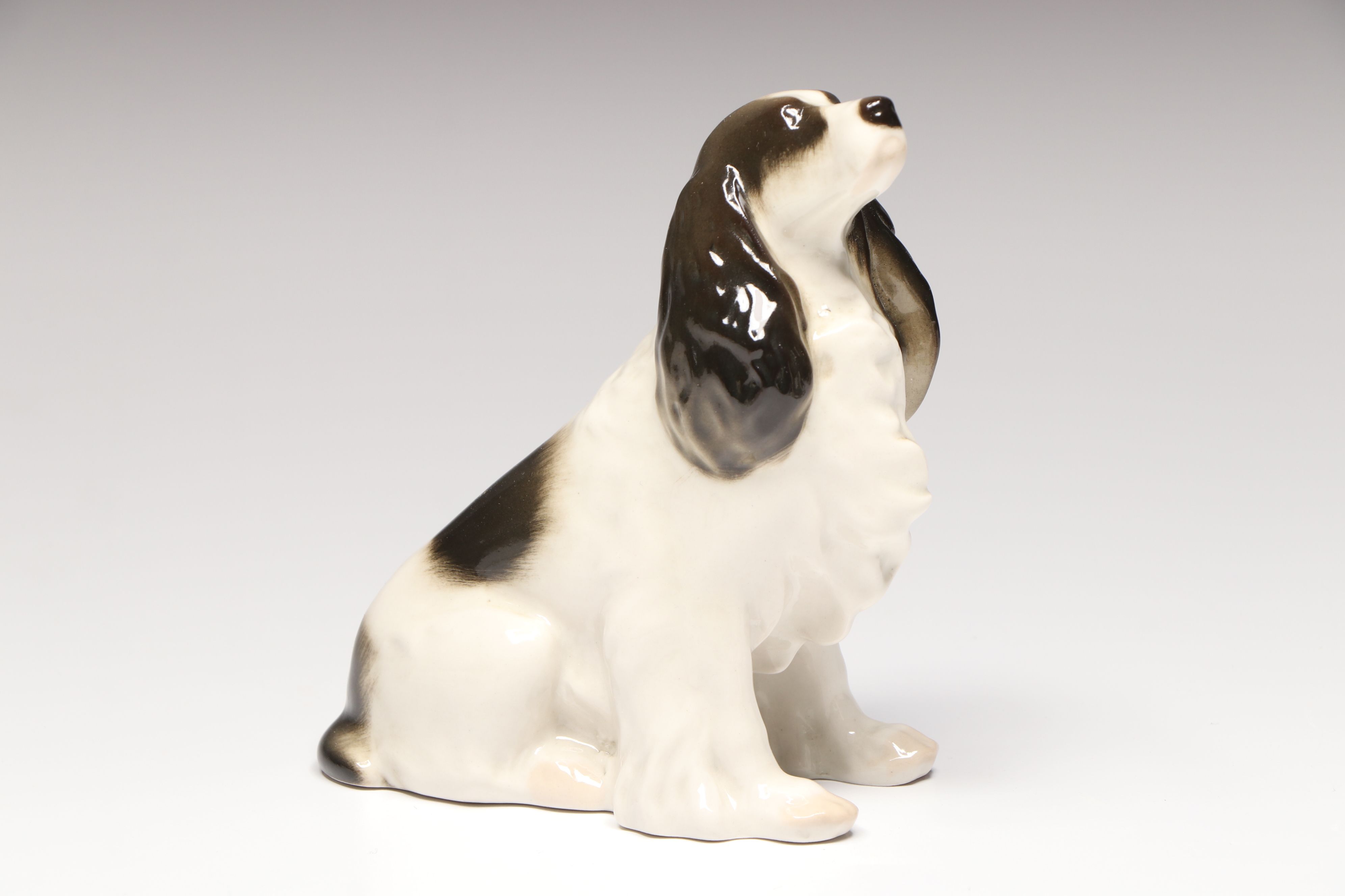 Beswick Sheepdog, Basset Hound, Spaniel with More Ceramic Dogs