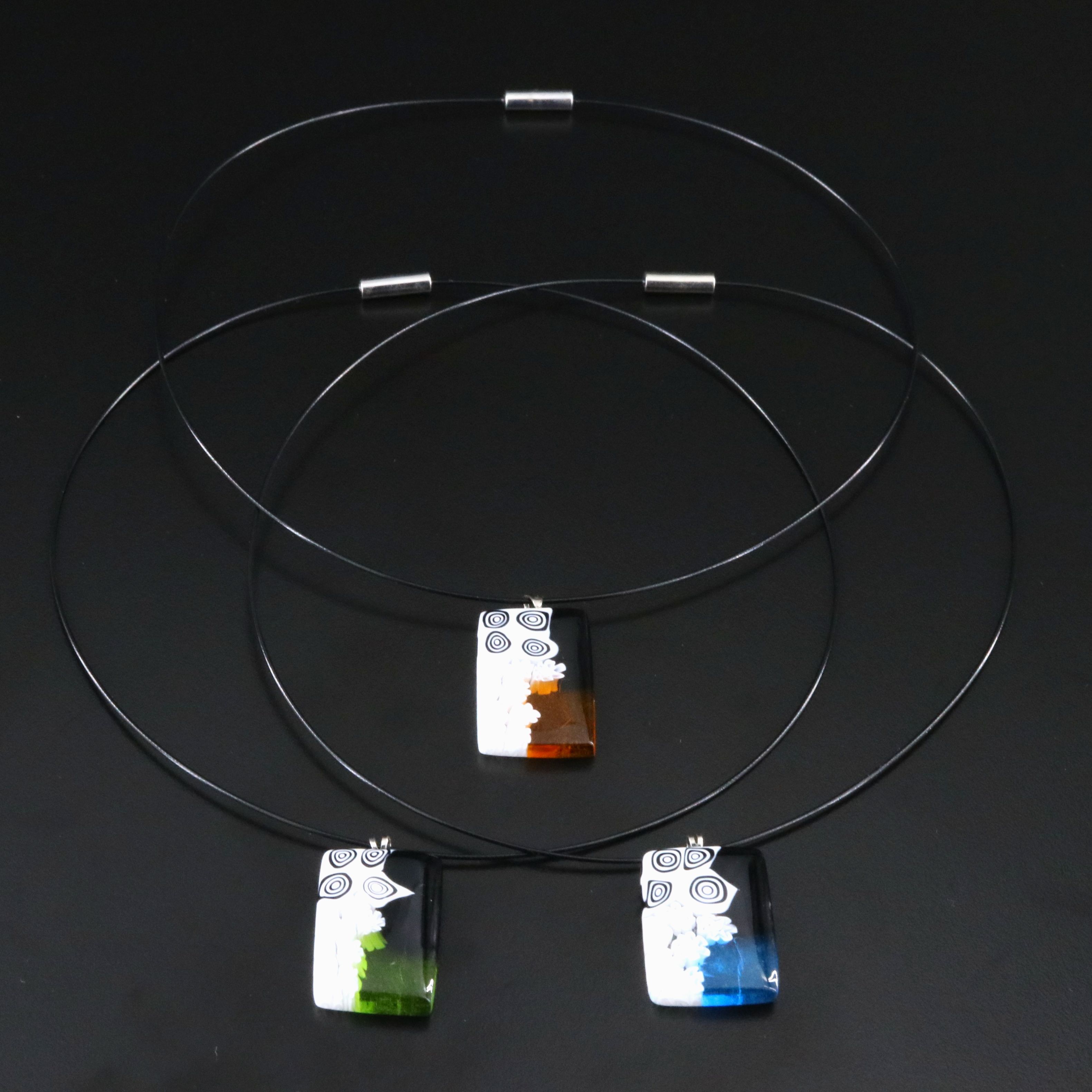 Art Glass Pendant Necklaces