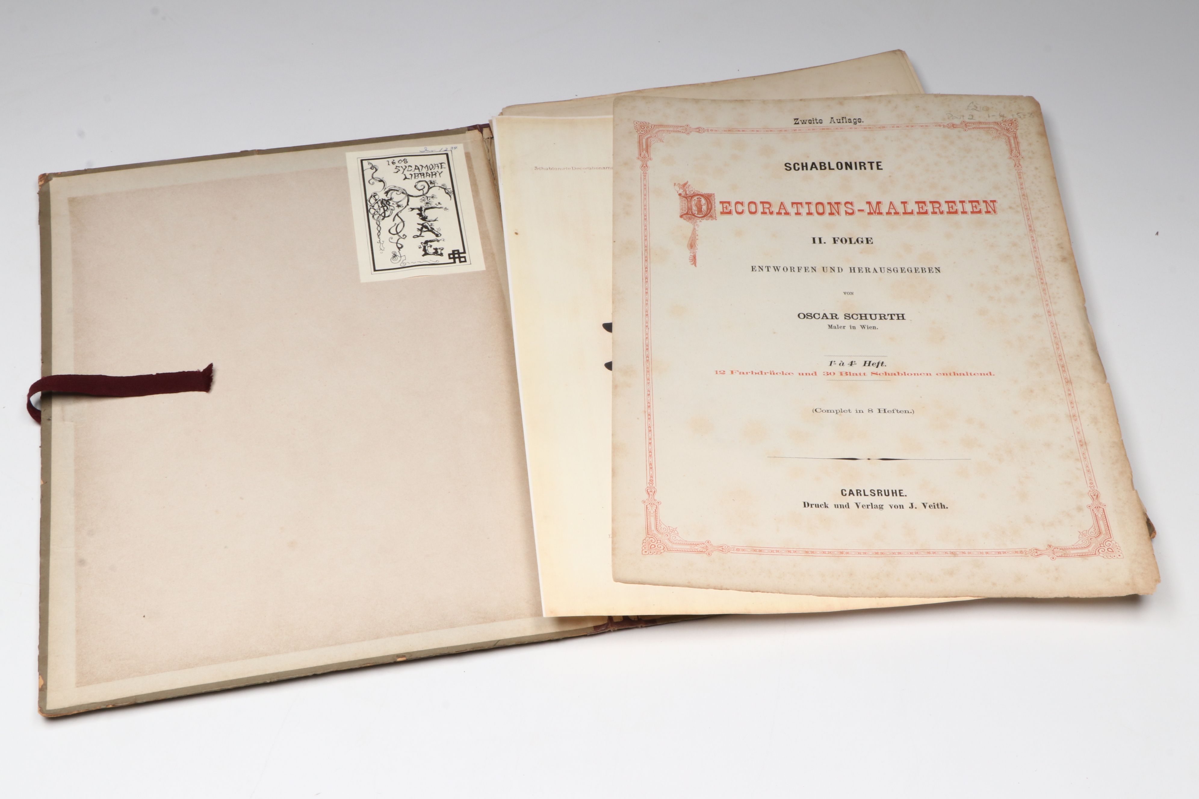 "Schablonirte Decorations Malerein" Vol. I–II Folios by Oscar Schurth