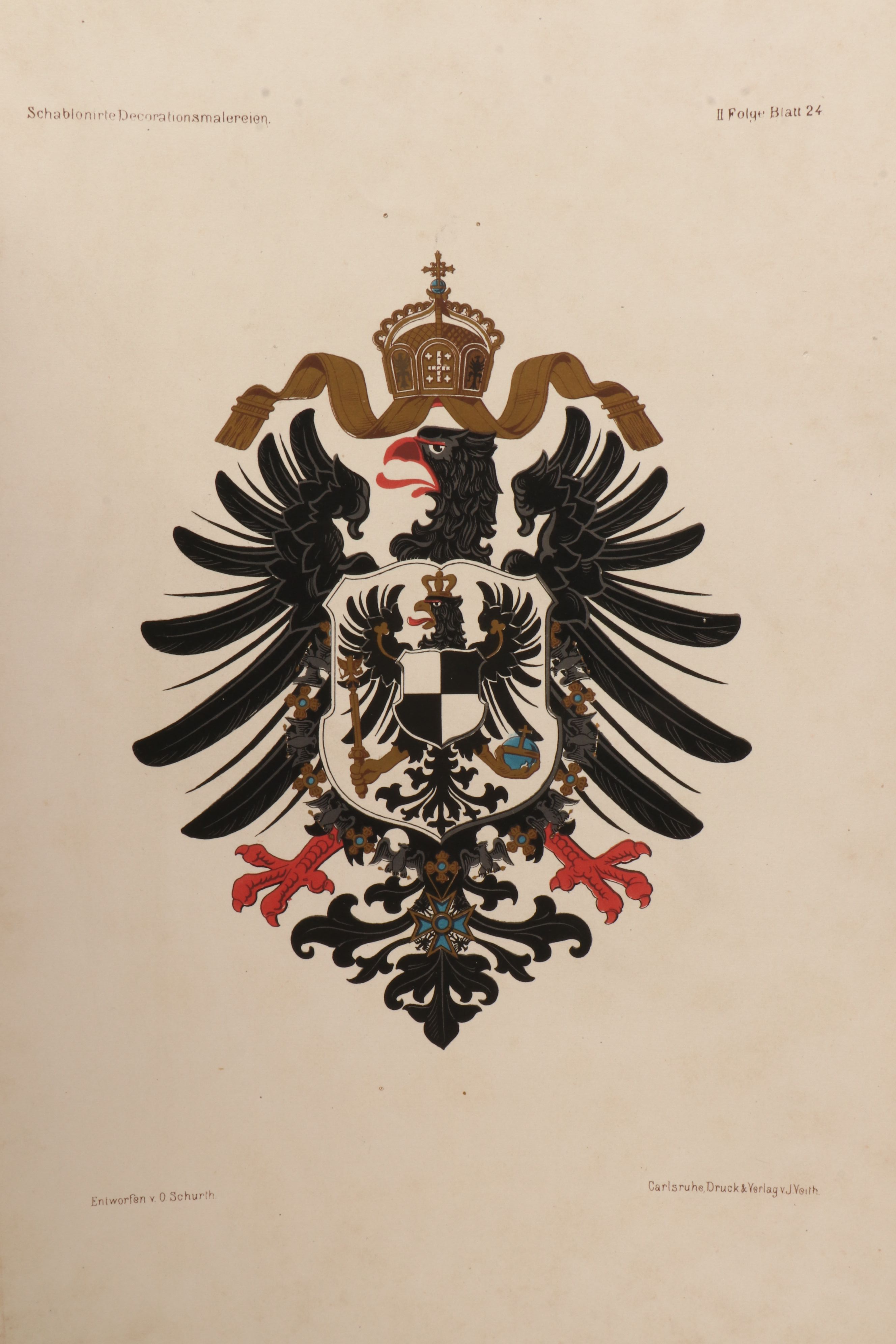 "Schablonirte Decorations Malerein" Vol. I–II Folios by Oscar Schurth