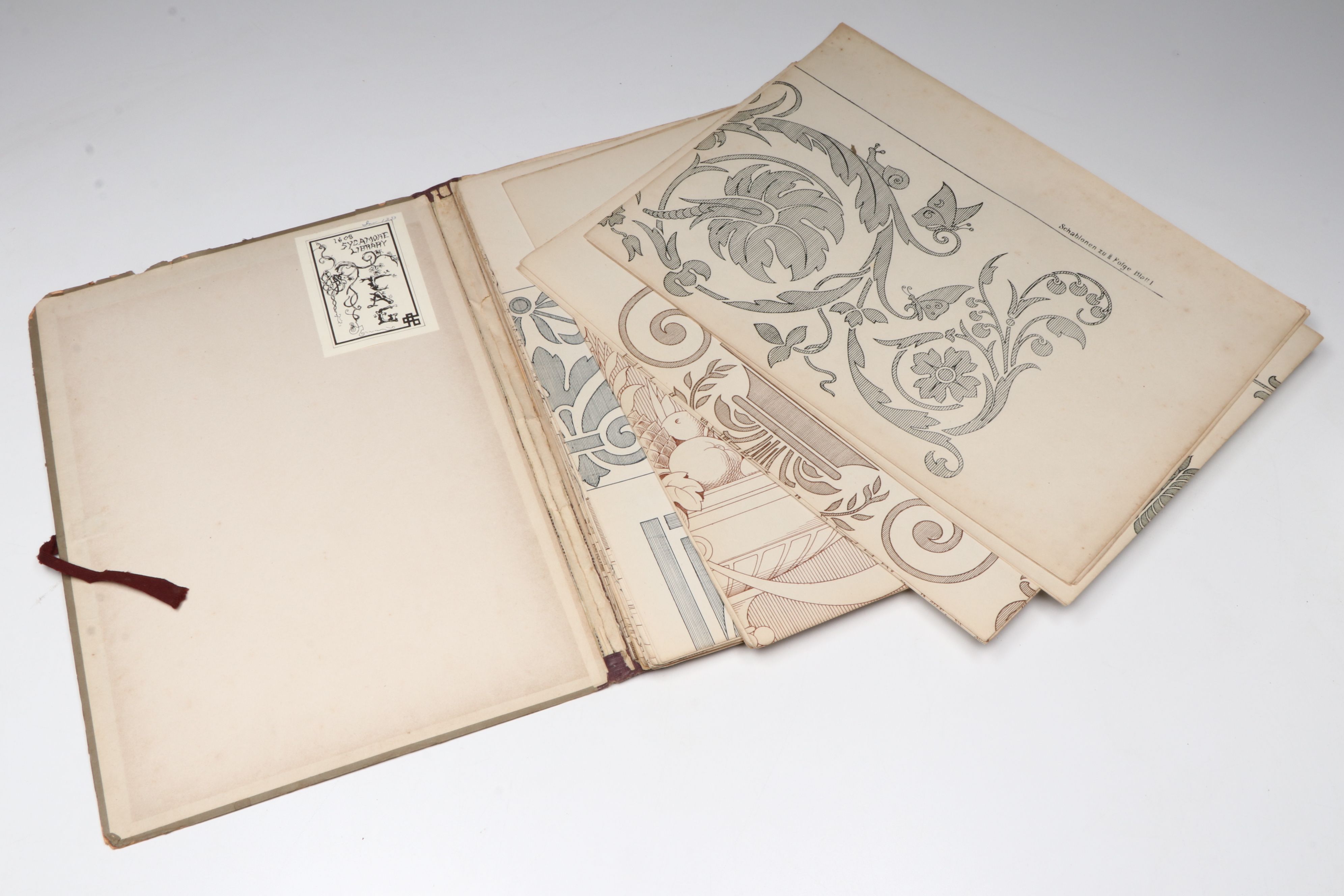 "Schablonirte Decorations Malerein" Vol. I–II Folios by Oscar Schurth