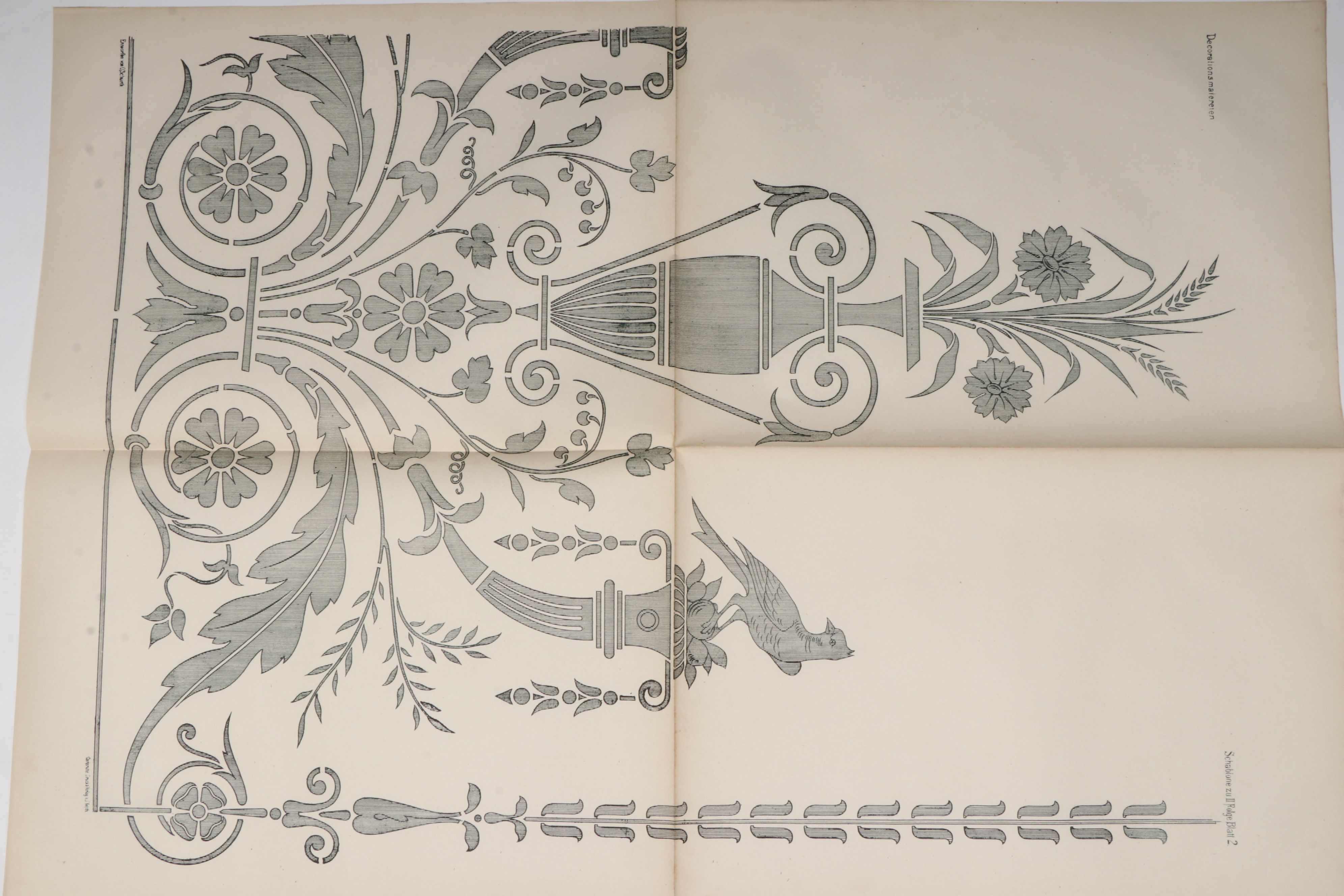"Schablonirte Decorations Malerein" Vol. I–II Folios by Oscar Schurth