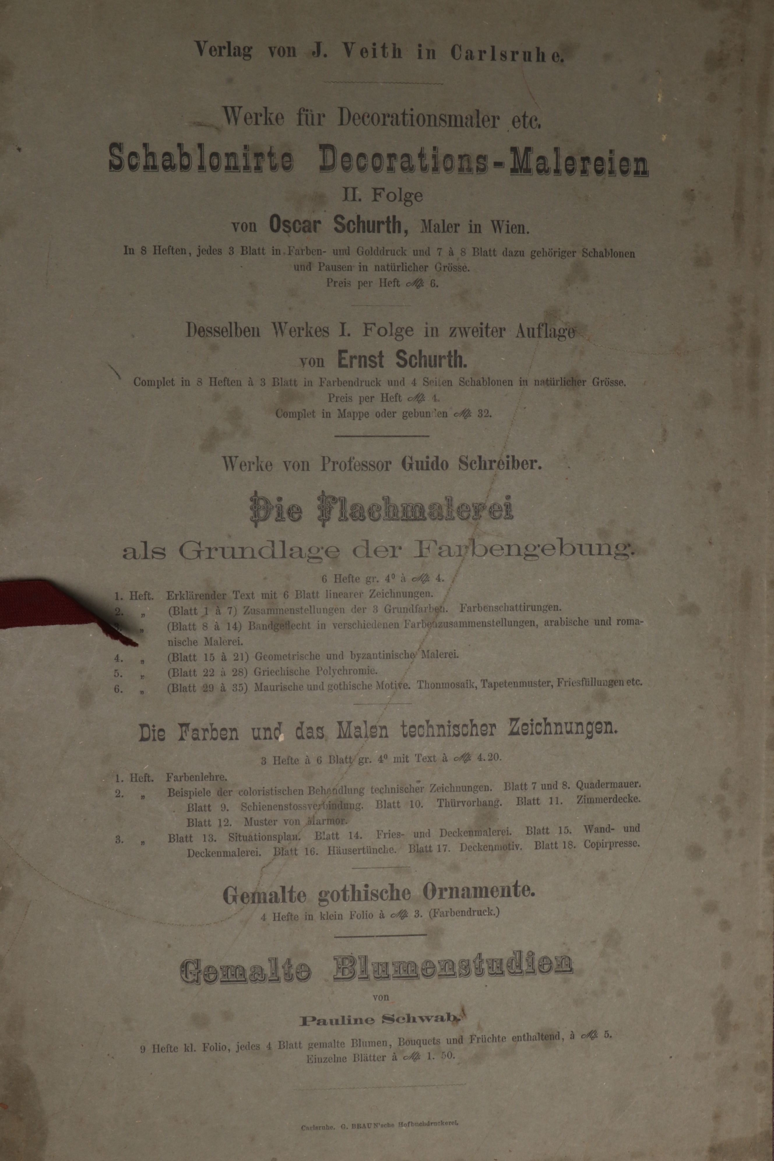 "Schablonirte Decorations Malerein" Vol. I–II Folios by Oscar Schurth