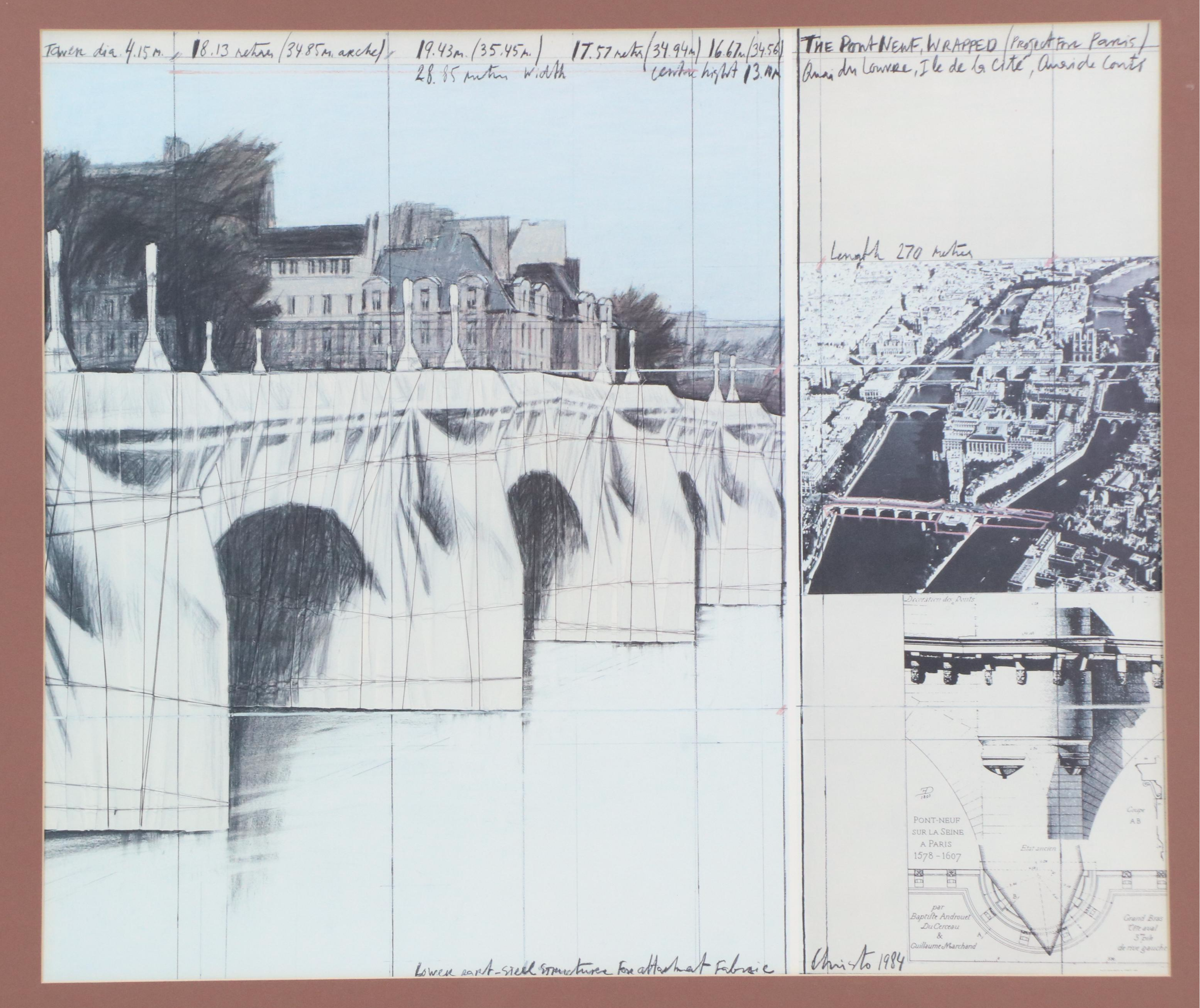 Offset Lithograph After Christo and Jeanne-Claude "The Pont Neuf Wrapped"