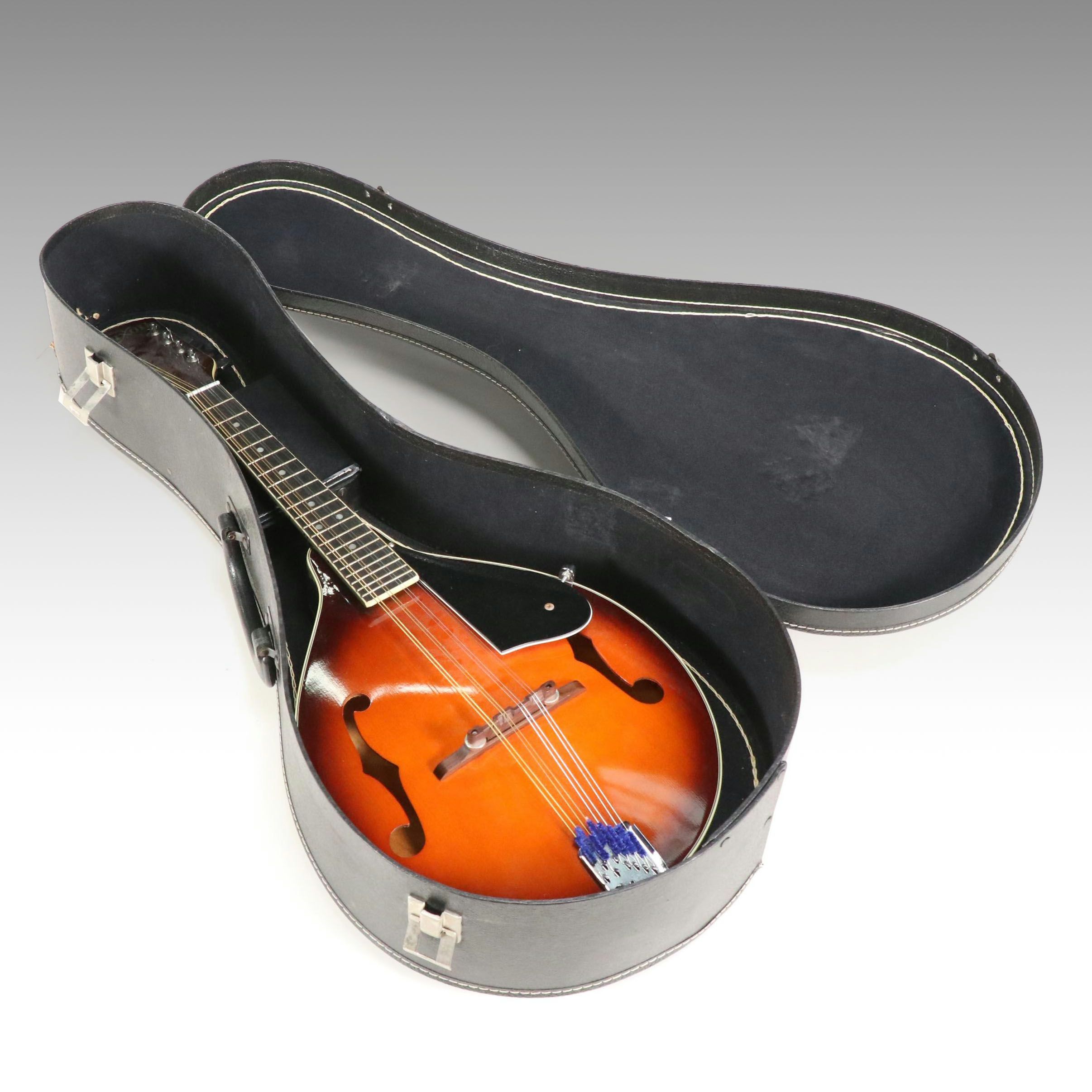 Dixon DM-7 Sunburst Finish Mandolin with Travel Case