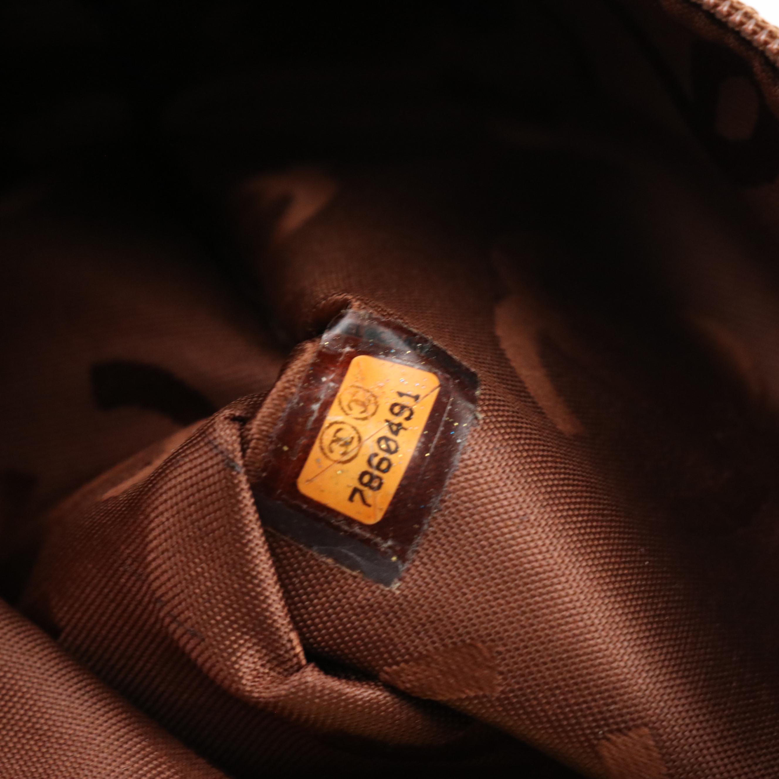 Chanel Chain Strap Bag in Chocolate Brown Lambskin Shearling