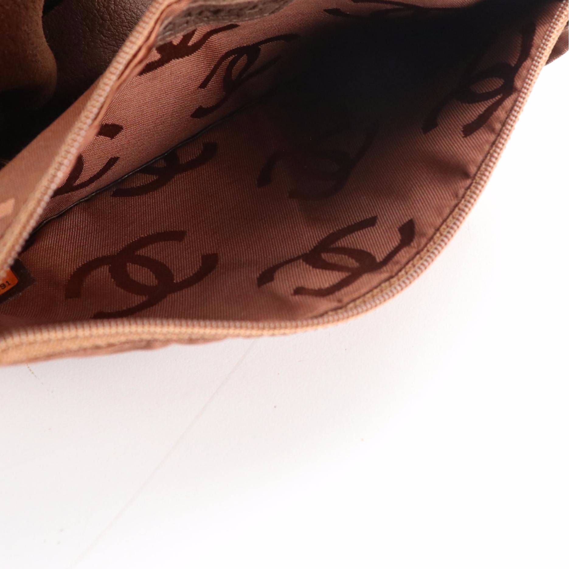 Chanel Chain Strap Bag in Chocolate Brown Lambskin Shearling