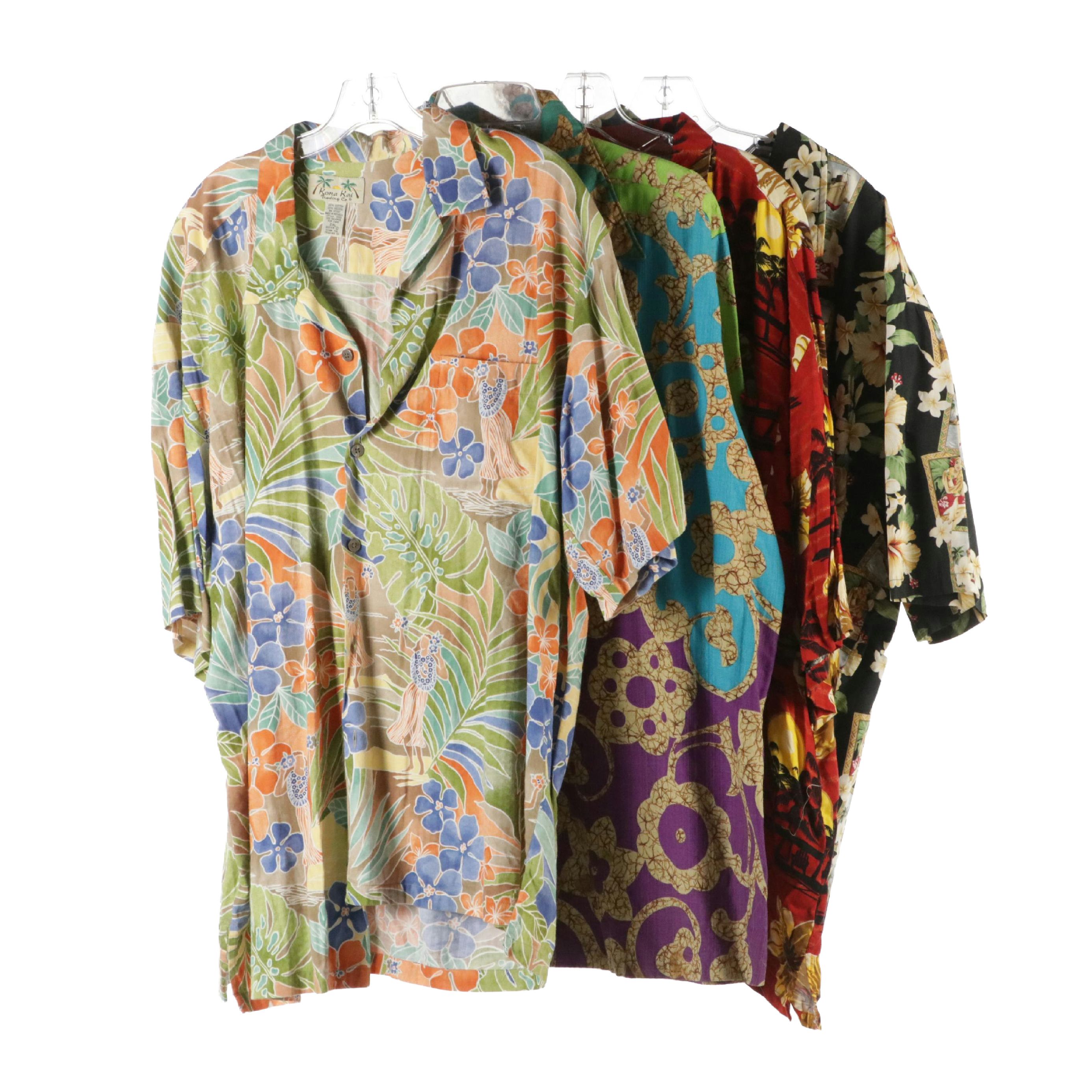 Men's Vintage Hawaiian Shirts Including Waltah Clarke's and Kona Kai Trading Co.