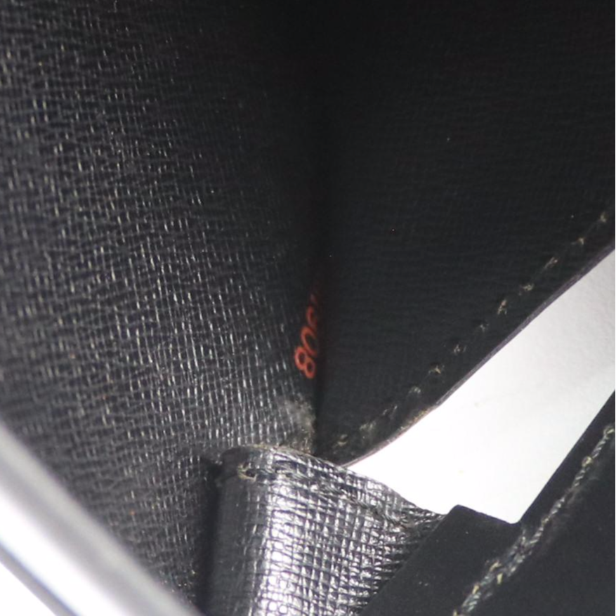 Louis Vuitton Serviette Fermoir Briefcase in Black Epi Leather