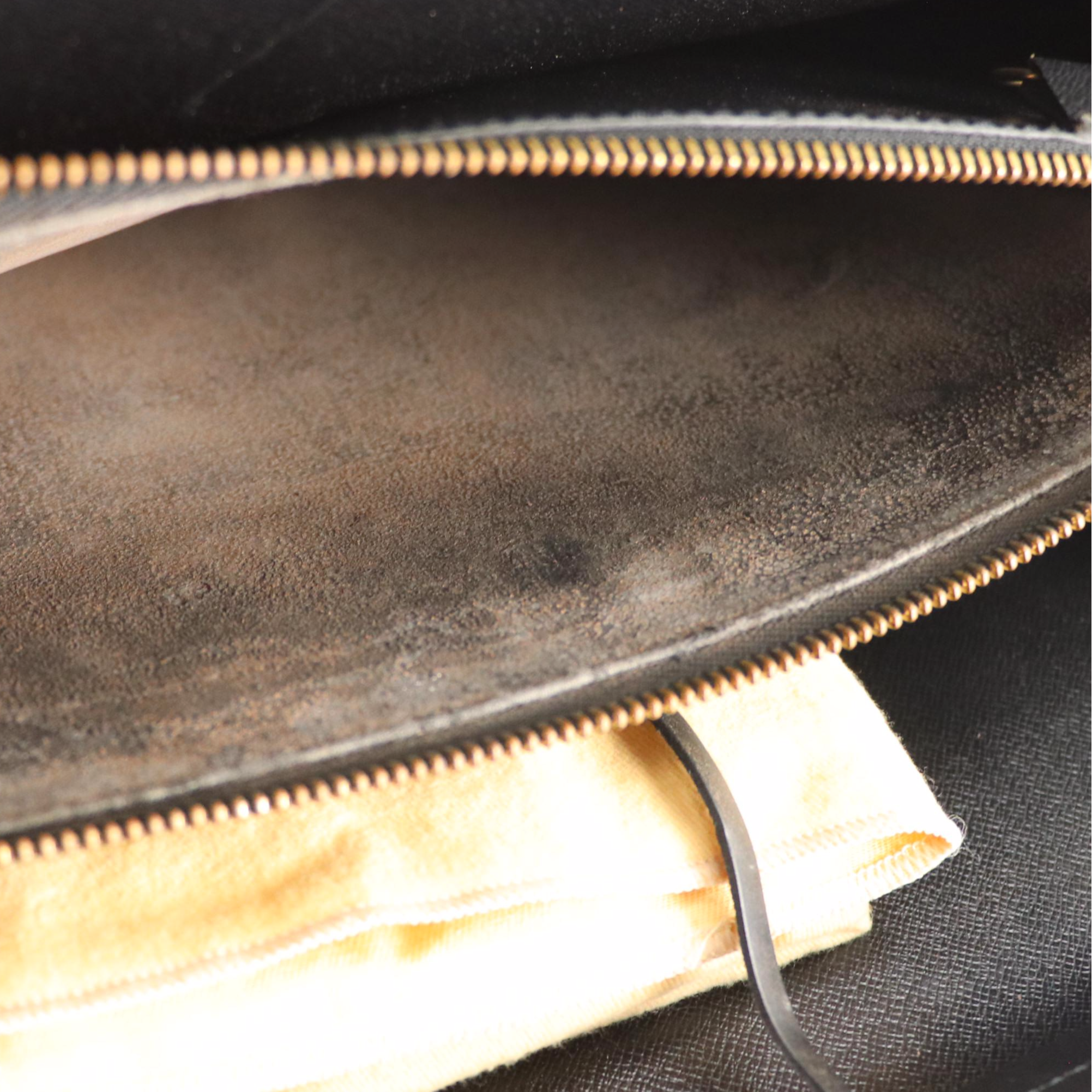 Louis Vuitton Serviette Fermoir Briefcase in Black Epi Leather