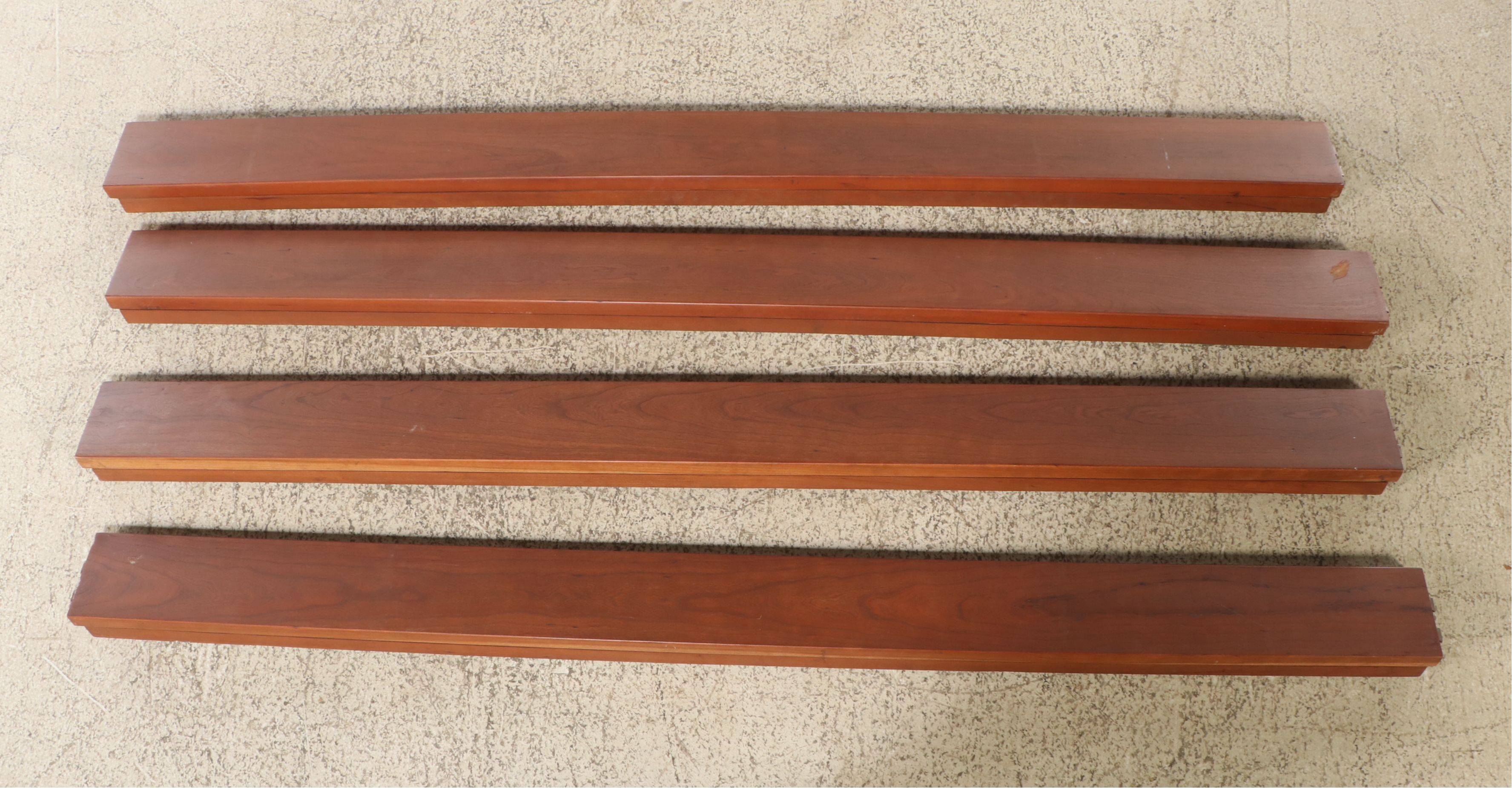 Pair of Thomas H. Kramer Federal Style Four-Poster Walnut Twin Bed Frames