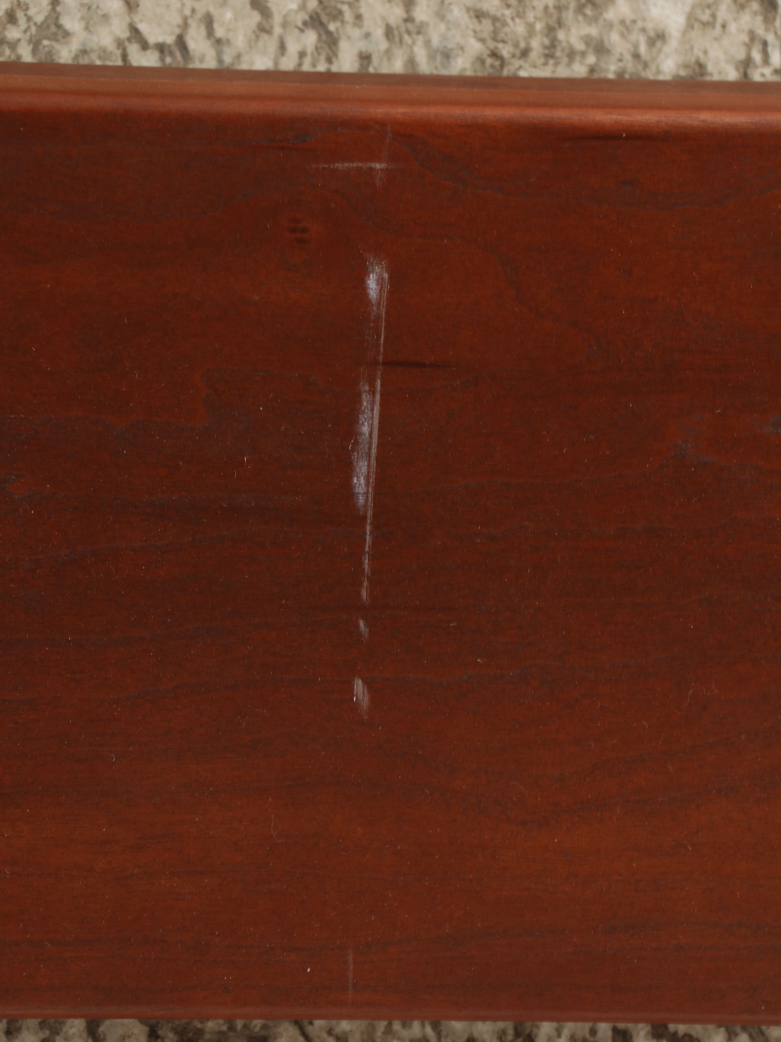 Pair of Thomas H. Kramer Federal Style Four-Poster Walnut Twin Bed Frames