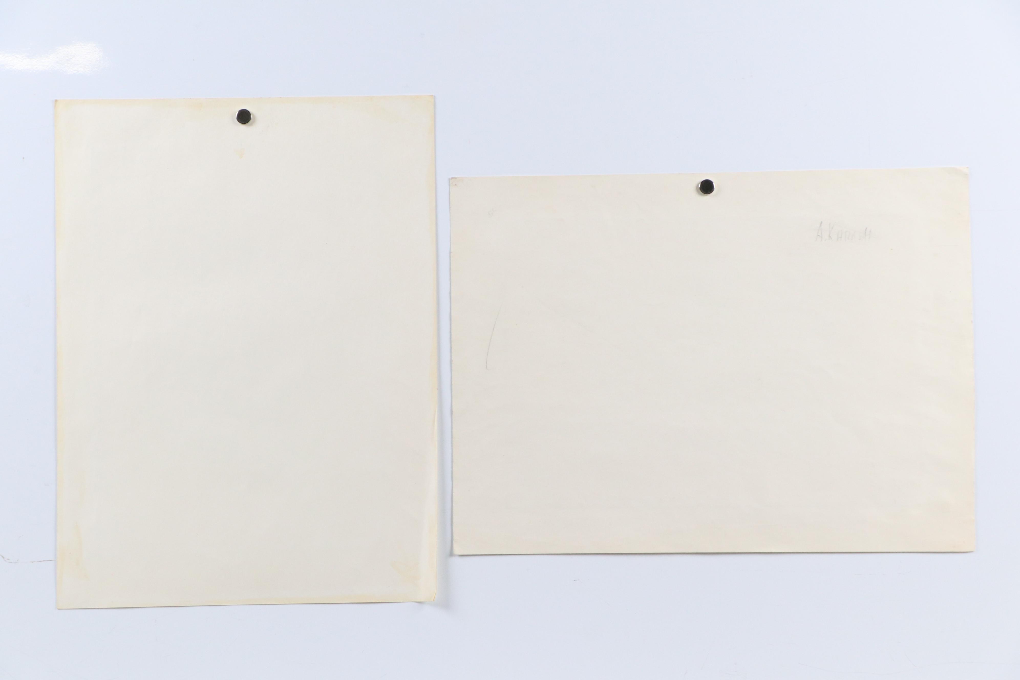 Anatoli Kaplan Lithographs "Lazar Wolf, the Butcher" and "Return Home"