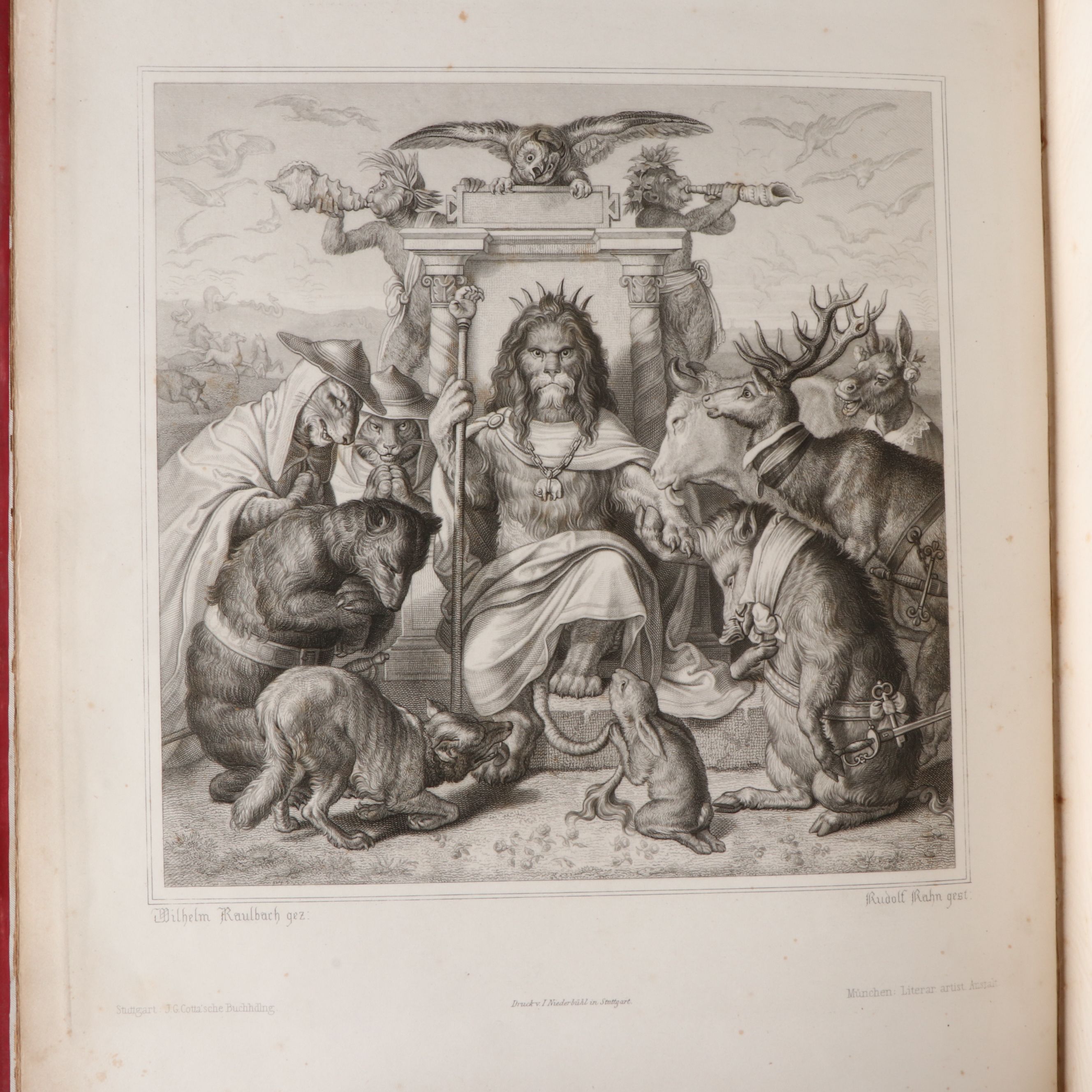 Wilhelm von Kaulbach Illustrated "Reineke Fuchs" by Wolfgang von Goethe, 1846