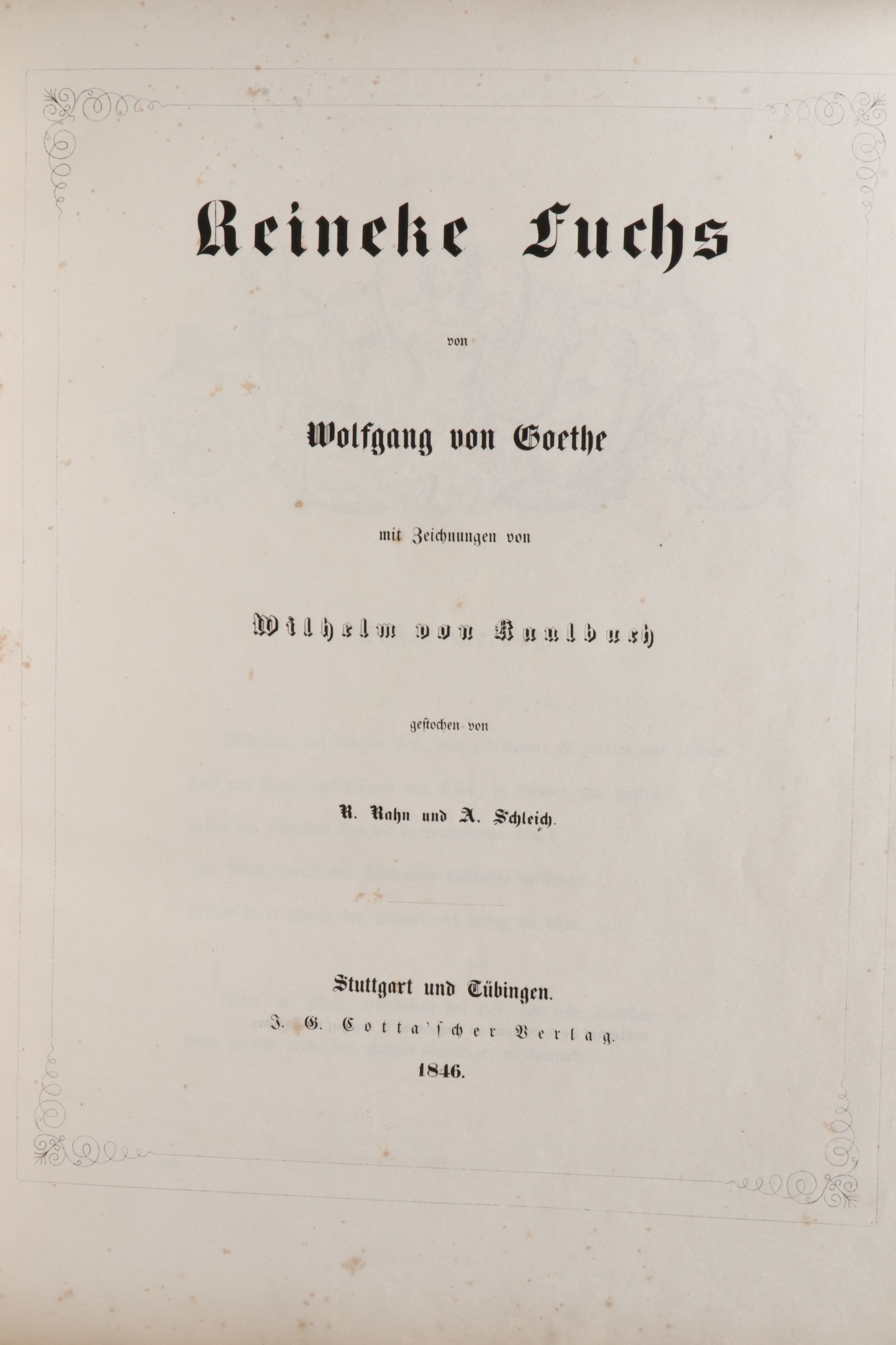 Wilhelm von Kaulbach Illustrated "Reineke Fuchs" by Wolfgang von Goethe, 1846