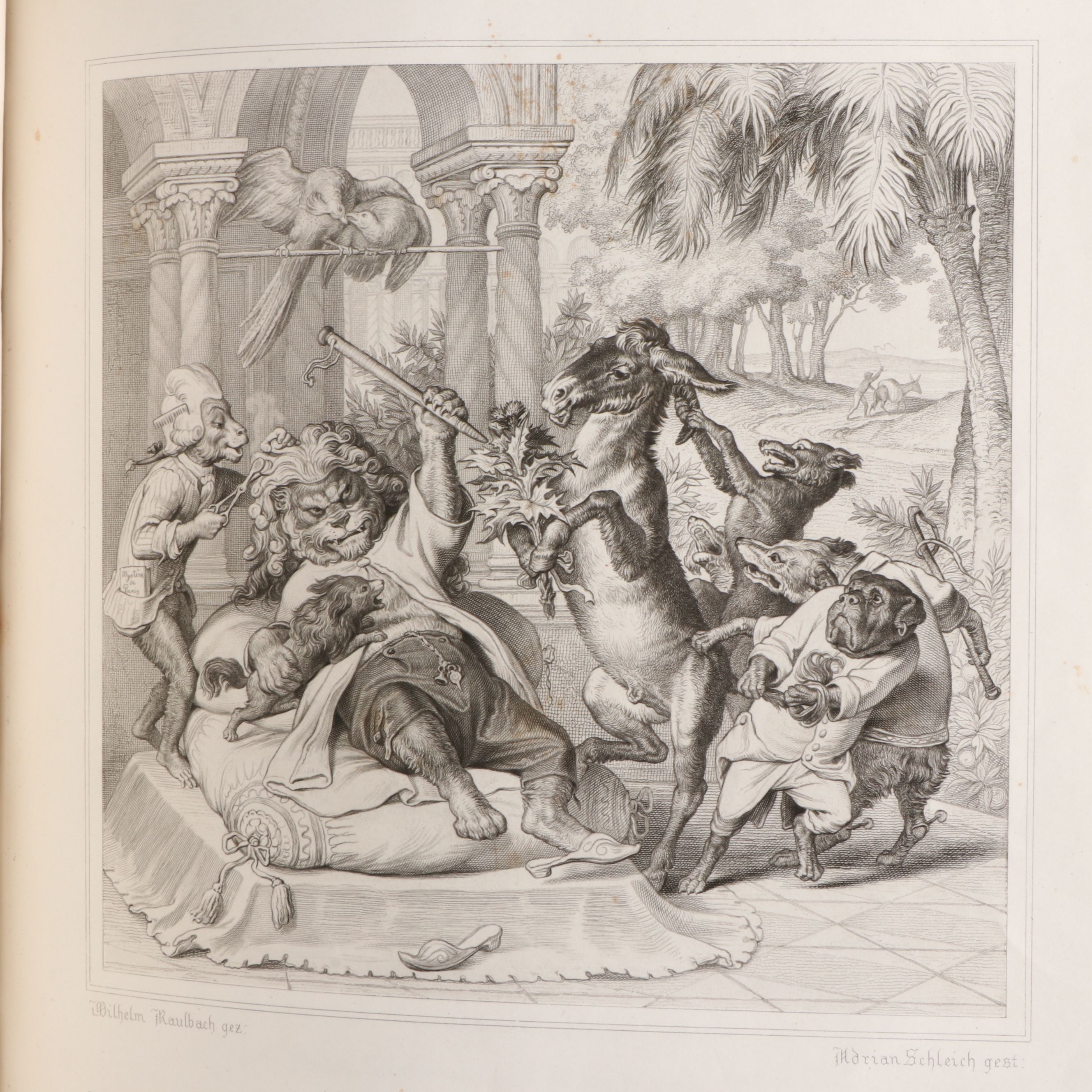 Wilhelm von Kaulbach Illustrated "Reineke Fuchs" by Wolfgang von Goethe, 1846