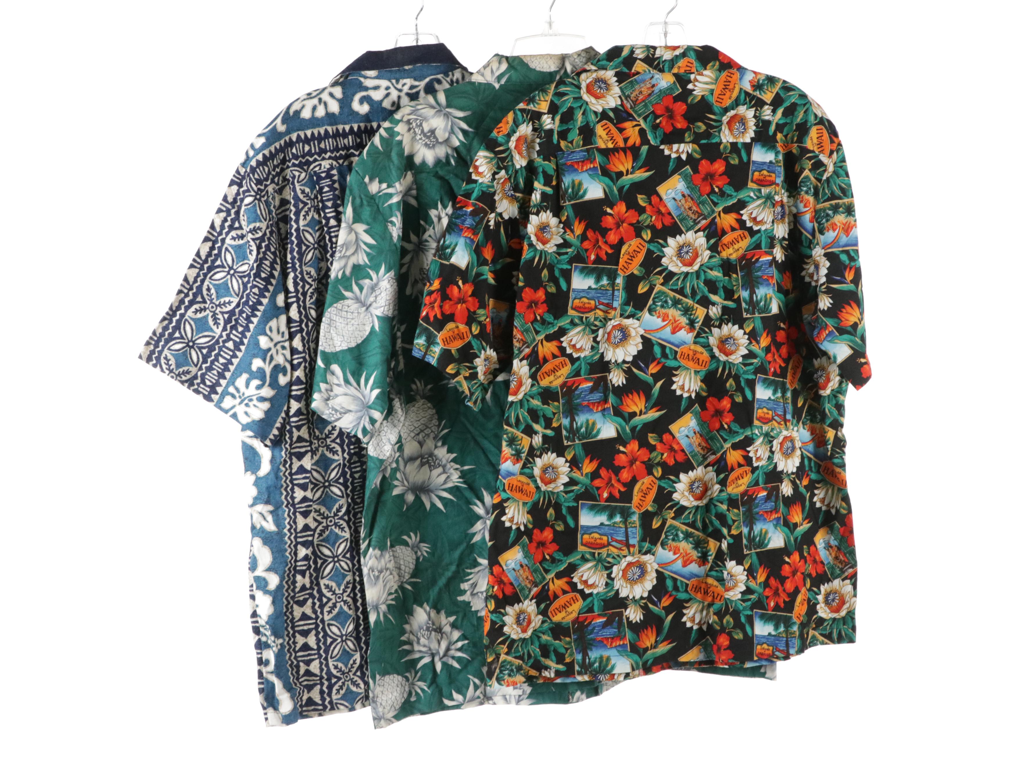 Men's Vintage Styled by RJC and Hawaii Blues Cotton Hawaiian Shirts