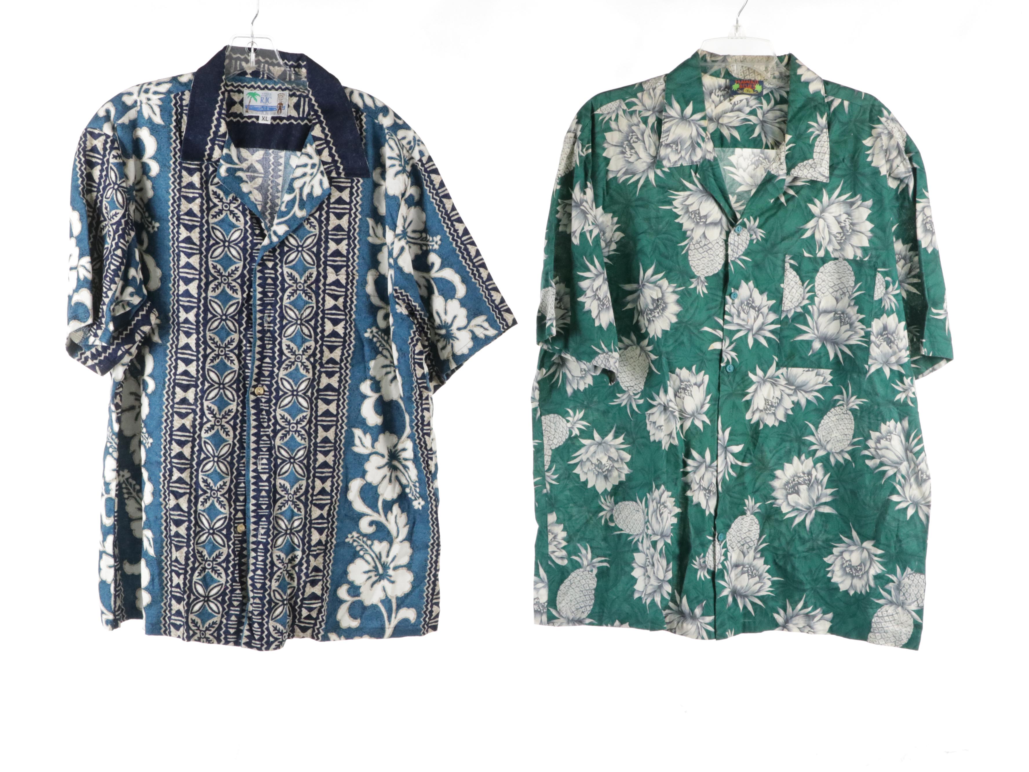 Men's Vintage Styled by RJC and Hawaii Blues Cotton Hawaiian Shirts